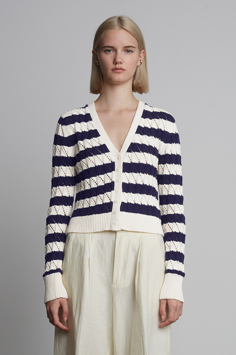 ELEVEN SIX AYA STRIPE CARDI