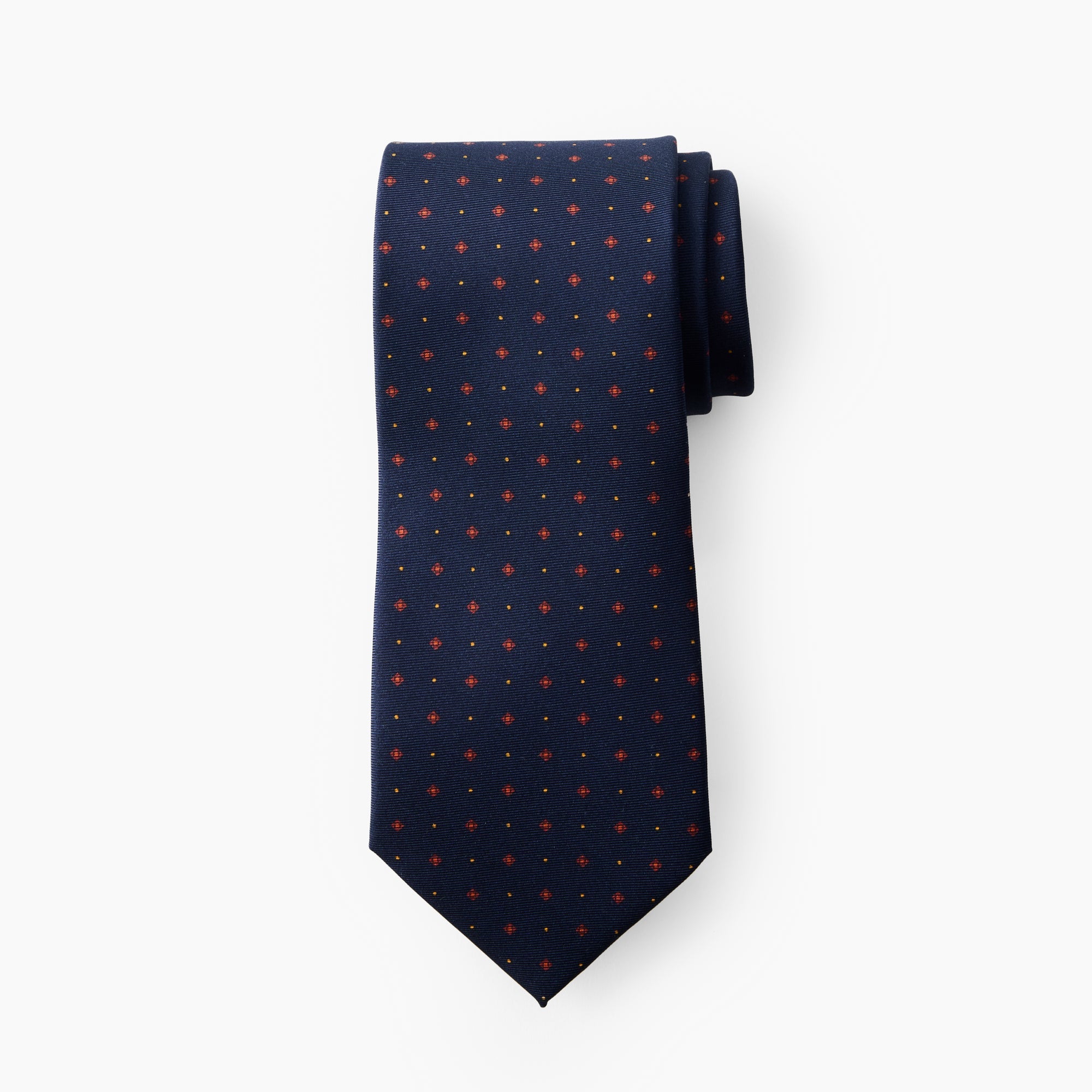 SILK TIE - NAVY FOULARD