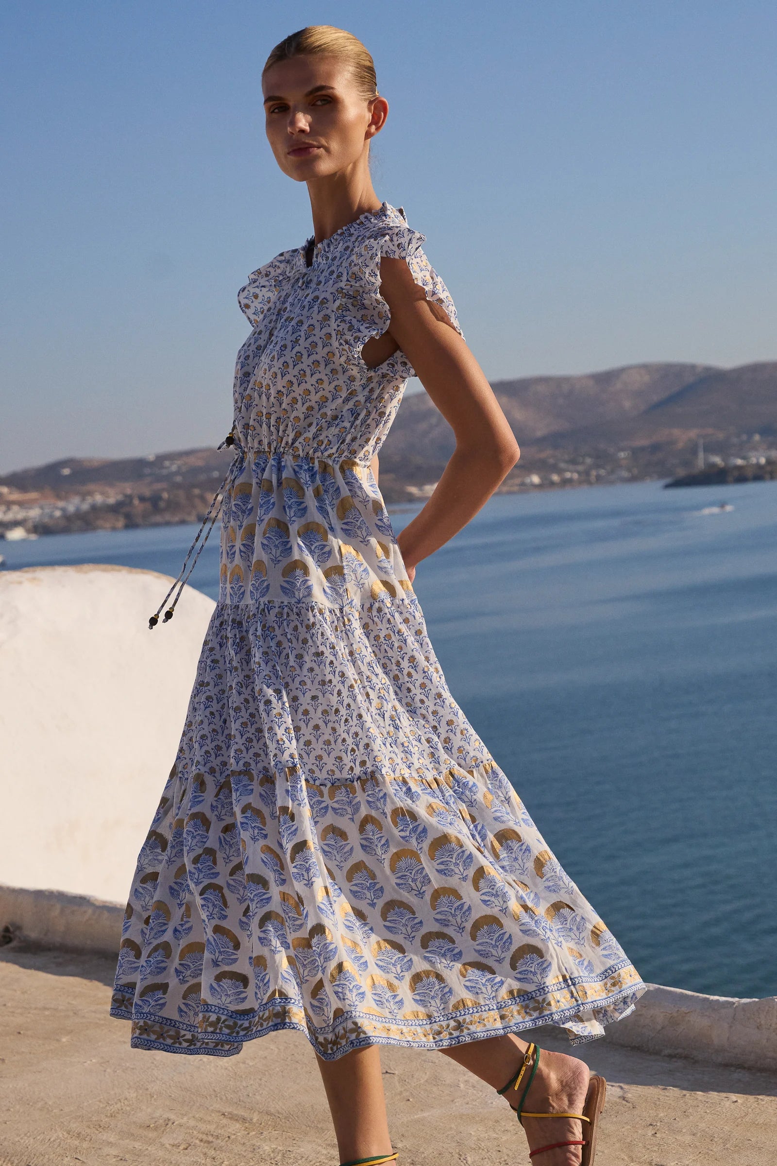 CINCHED FLIRTY MIDI