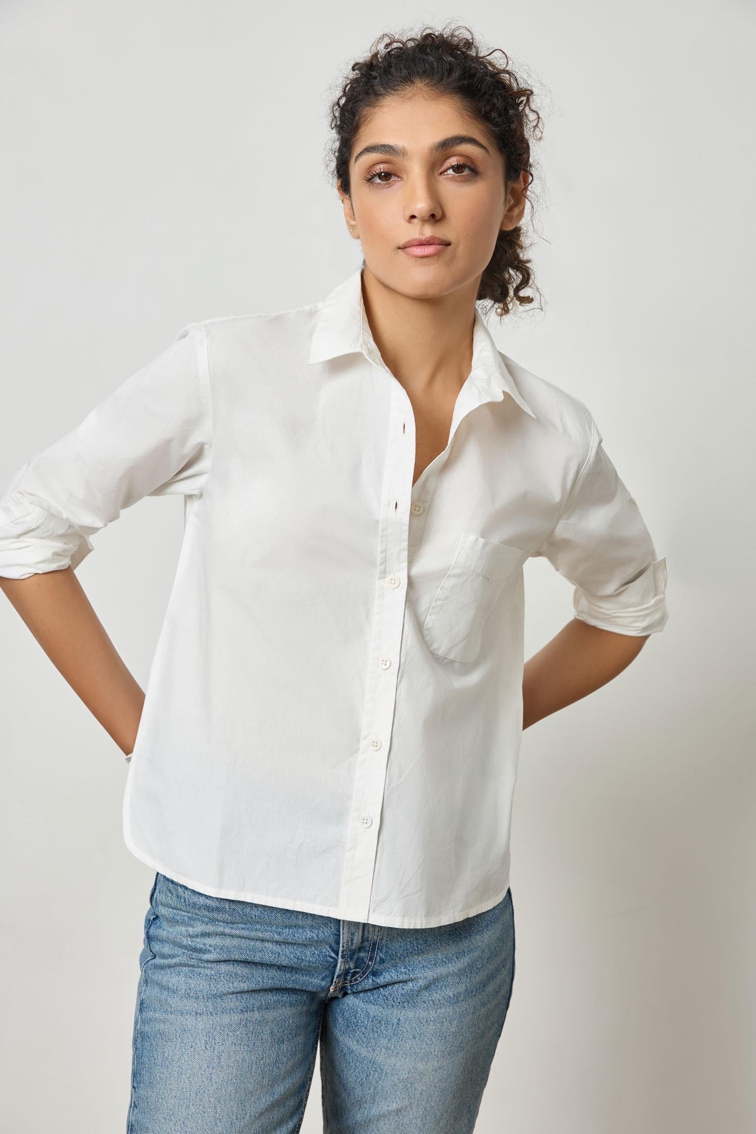 lilla p POPLIN BUTTON DOWN