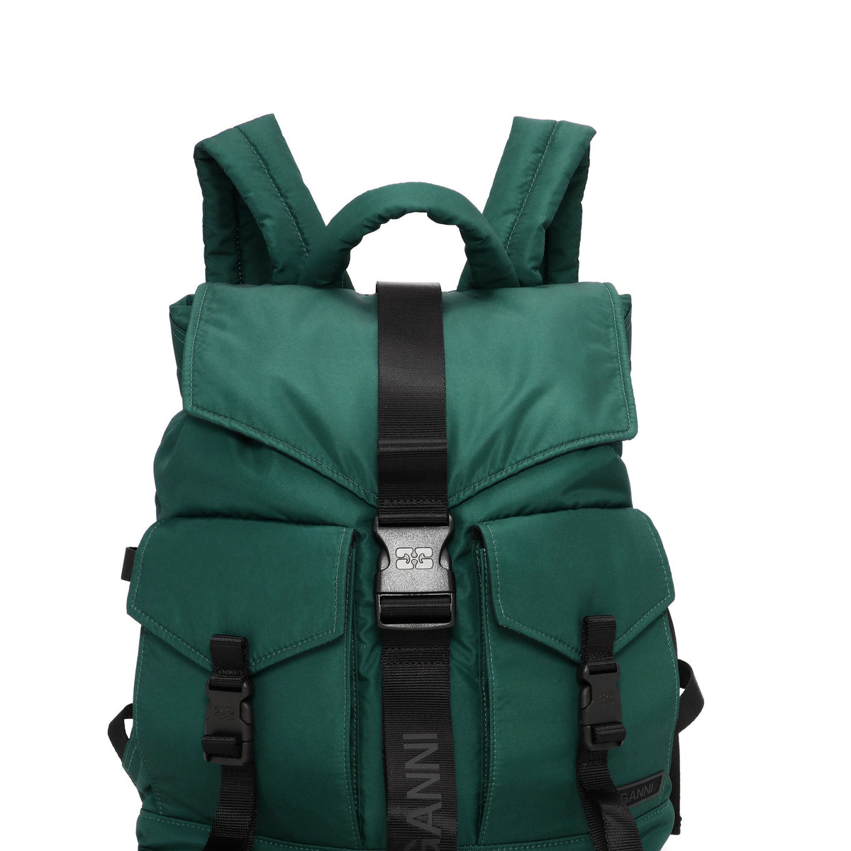 ganni recycled mini backpack GANNI RECYCLED TECH BACKPACK