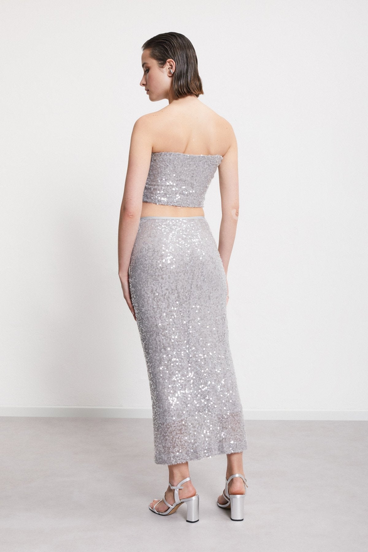 LONG SEQUIN SKIRT