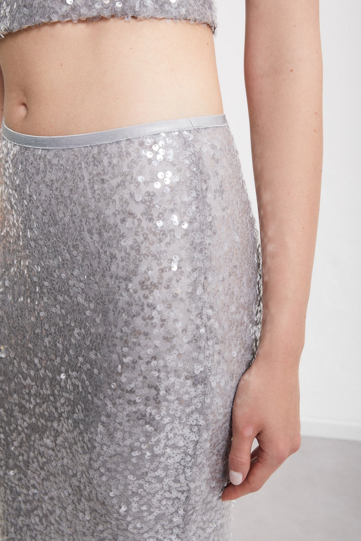 LONG SEQUIN SKIRT