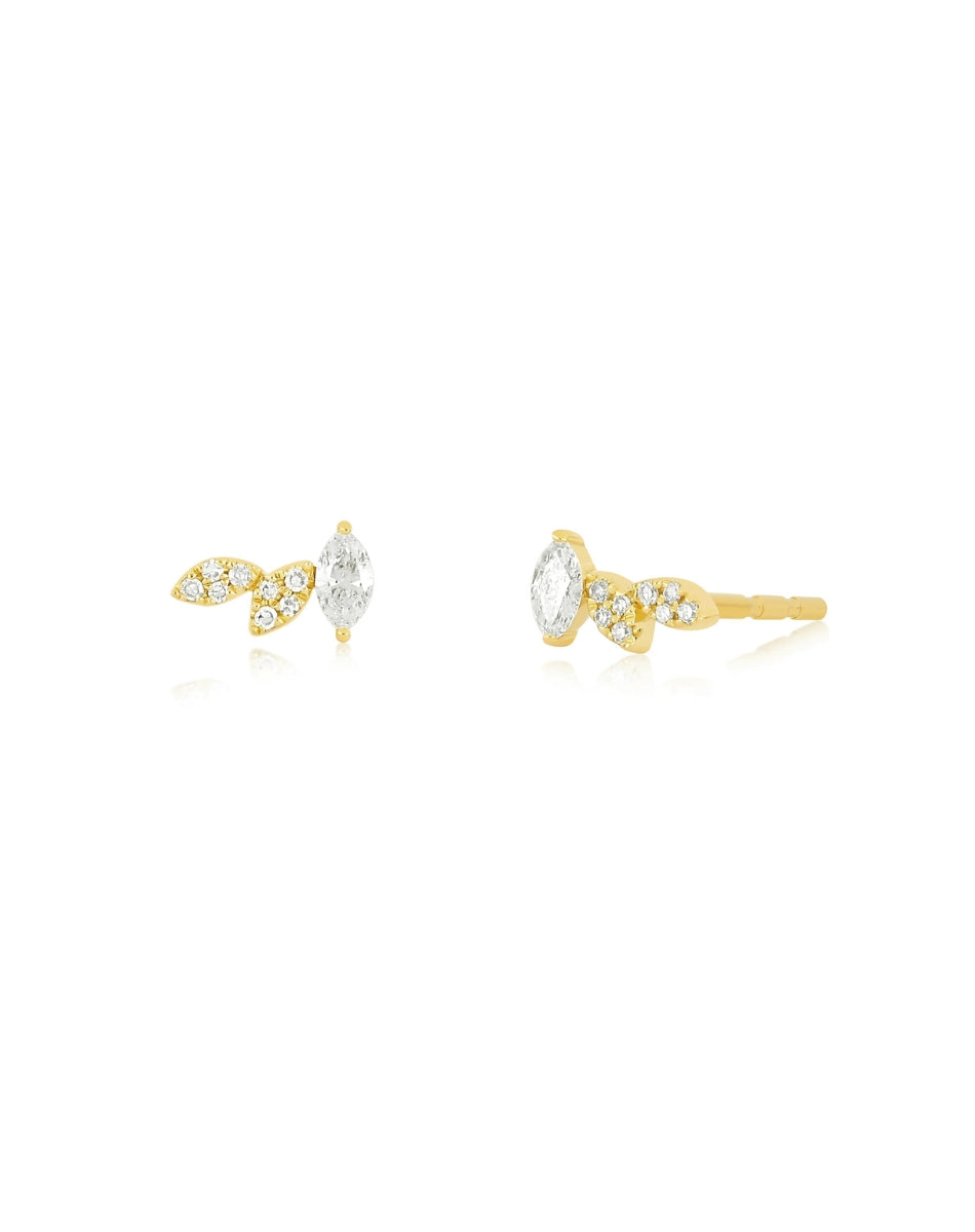 TRIPLE MARQUISE STUD EARRINGS EF-61362