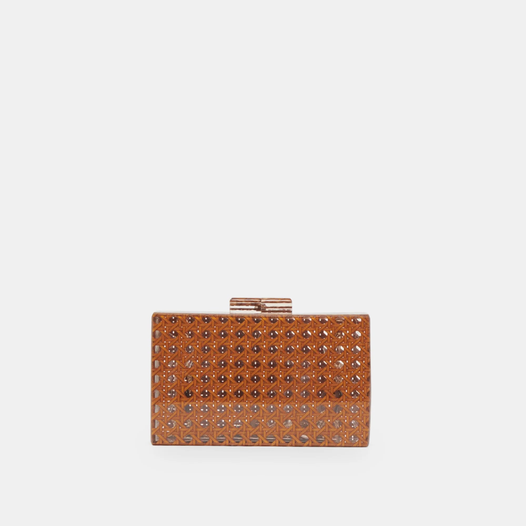 DOLCE VITA CANE RAFFIA CLUTCH