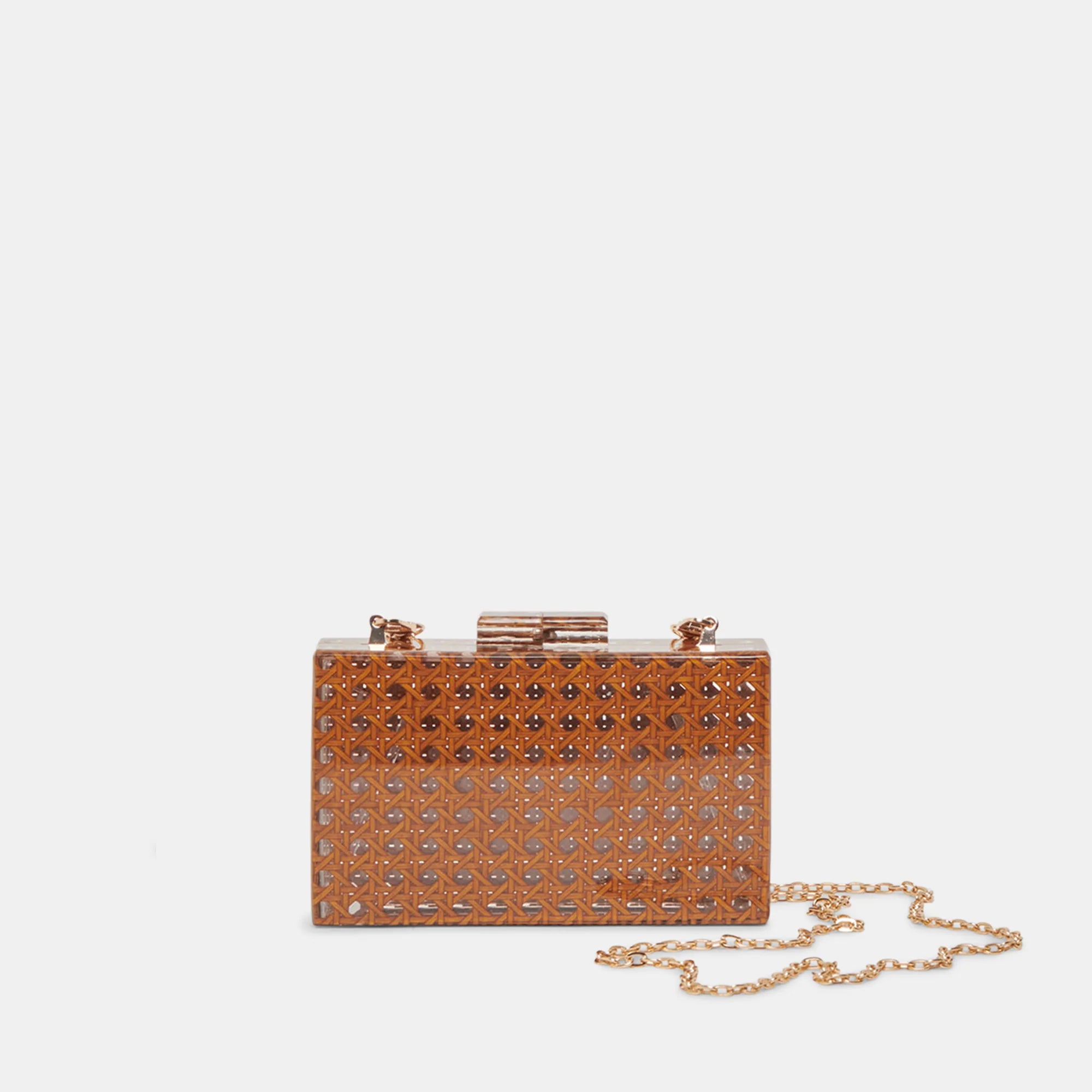 DOLCE VITA CANE RAFFIA CLUTCH