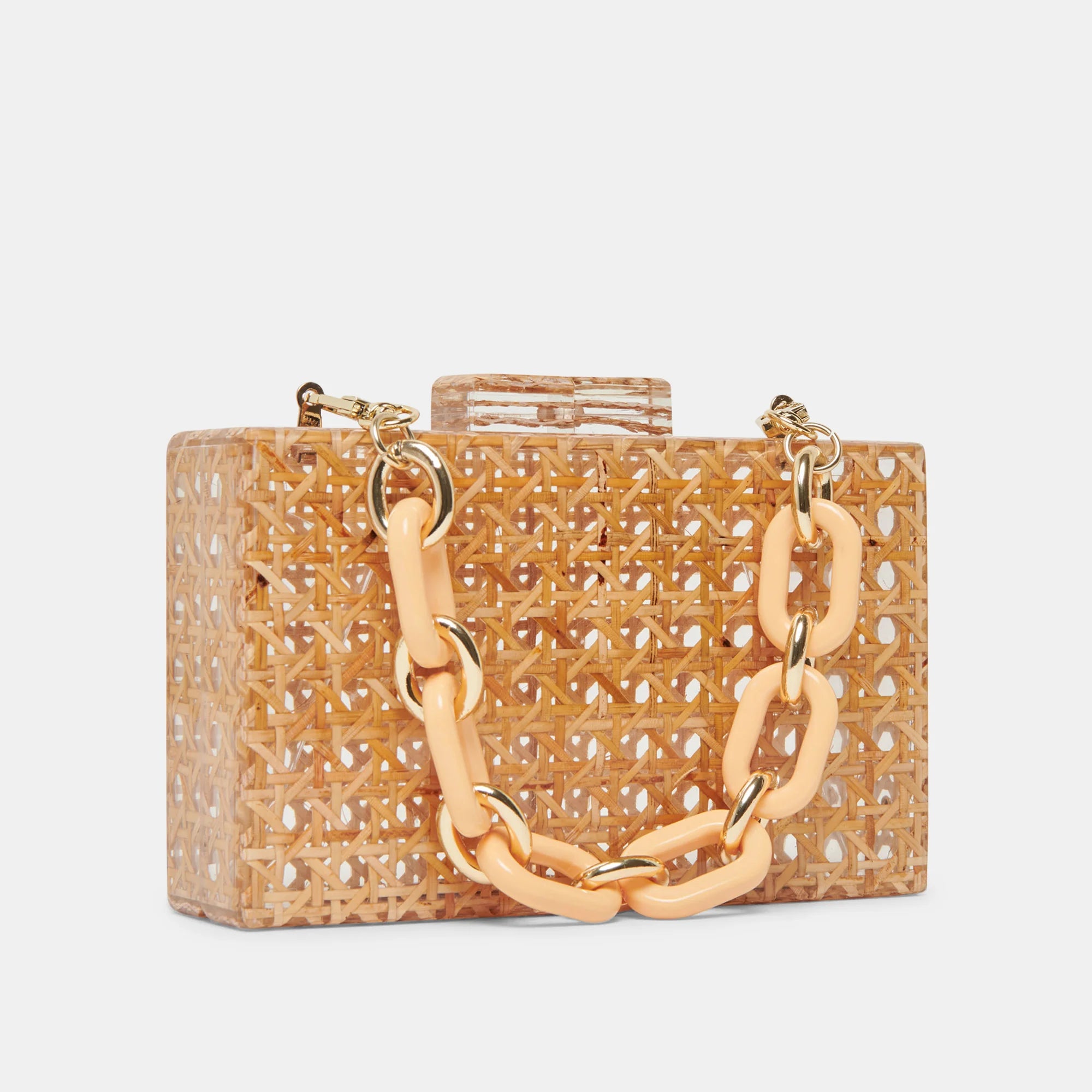 DOLCE VITA CANE RAFFIA CLUTCH