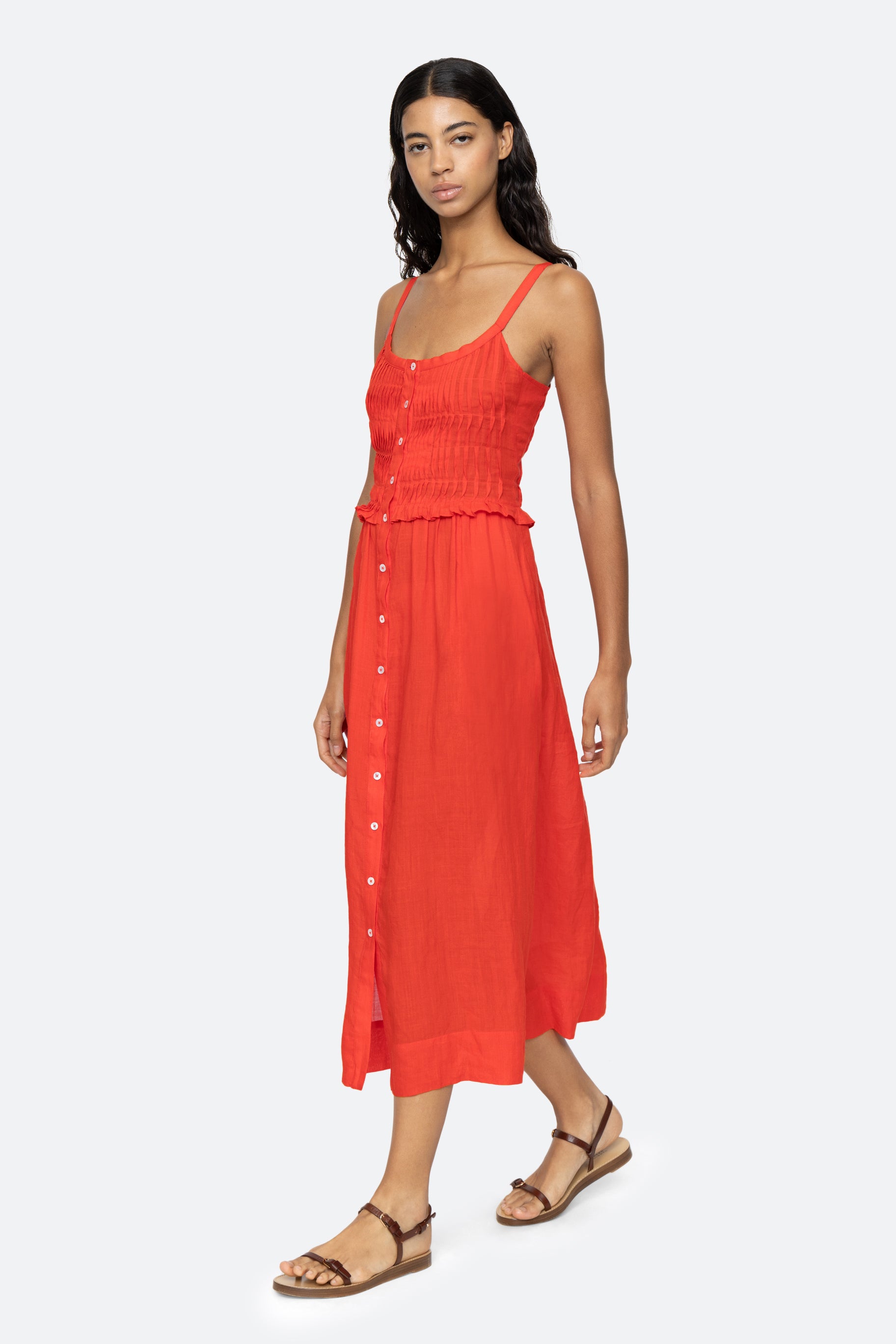 Sea NY Zora Solid Tank Button Down Dress