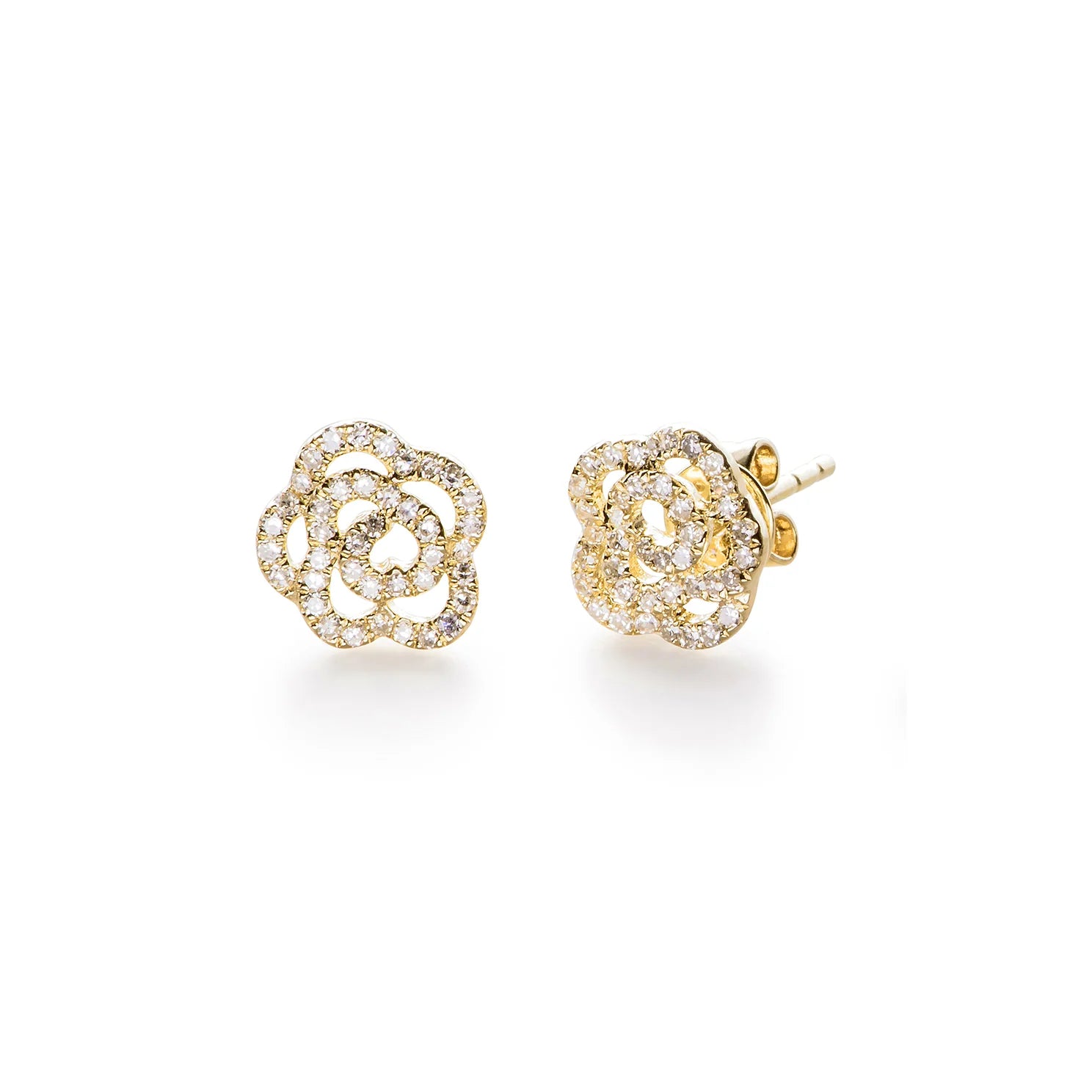 DIAMOND ROSE STUDS EF-14057