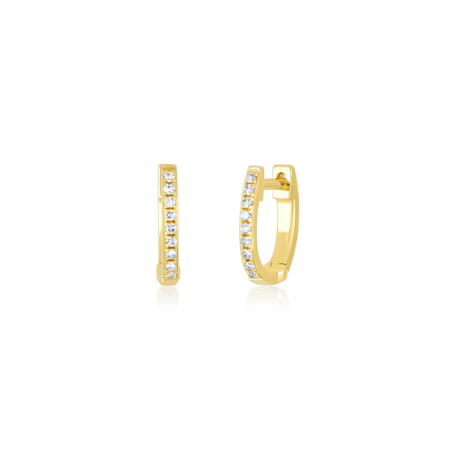 SINGLE DIAMOND MINI HUGGIE EF-60134S GOLD