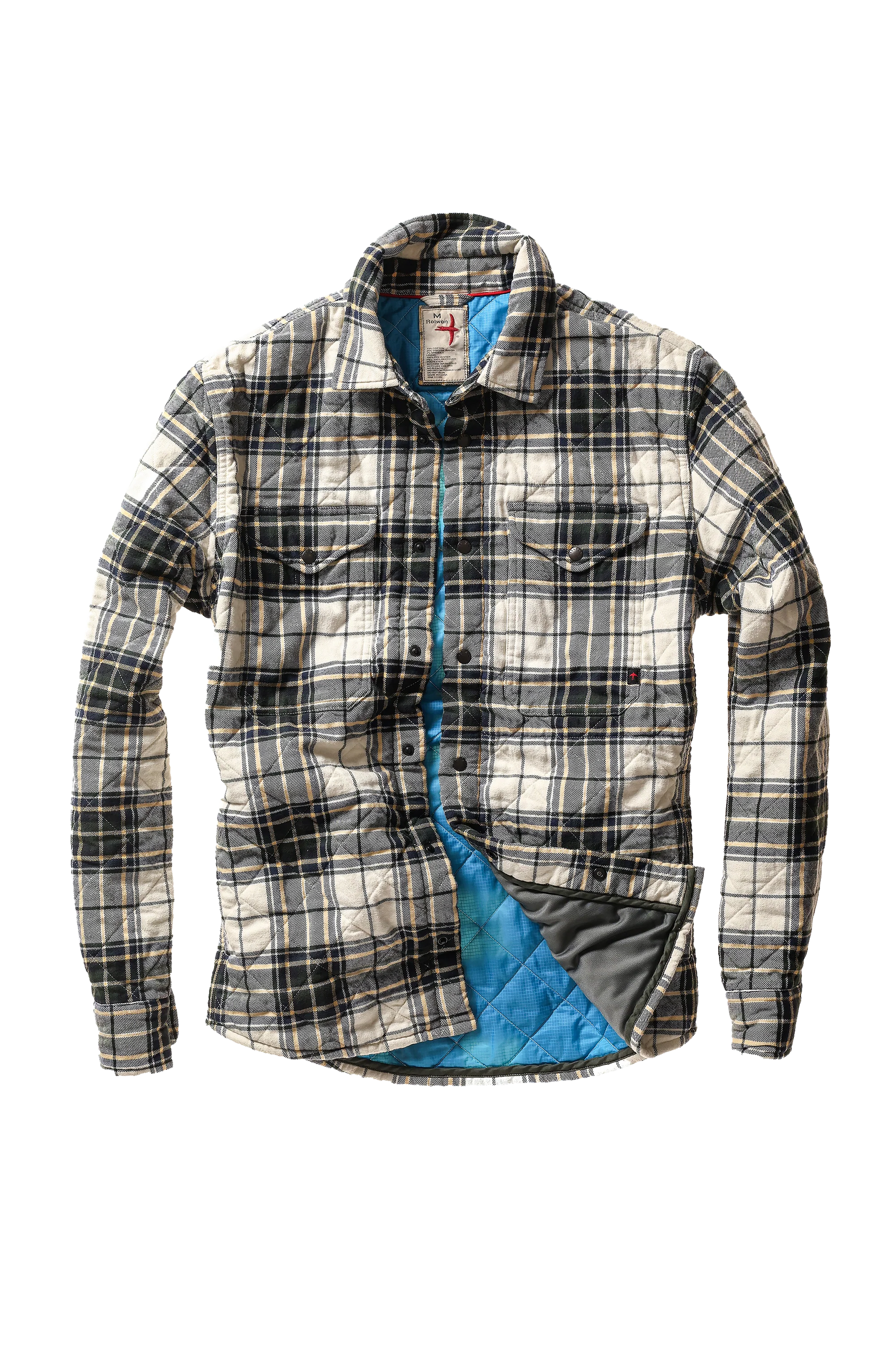 RELWEN QUILTED FLANNEL SHIRT JACKET