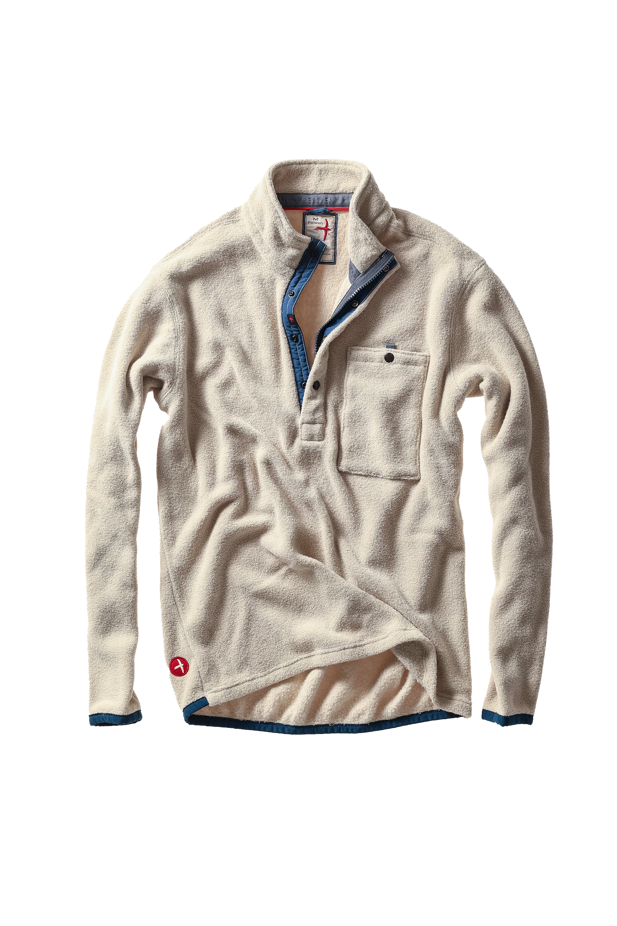 TERRY SNAP-ZIP MOCK