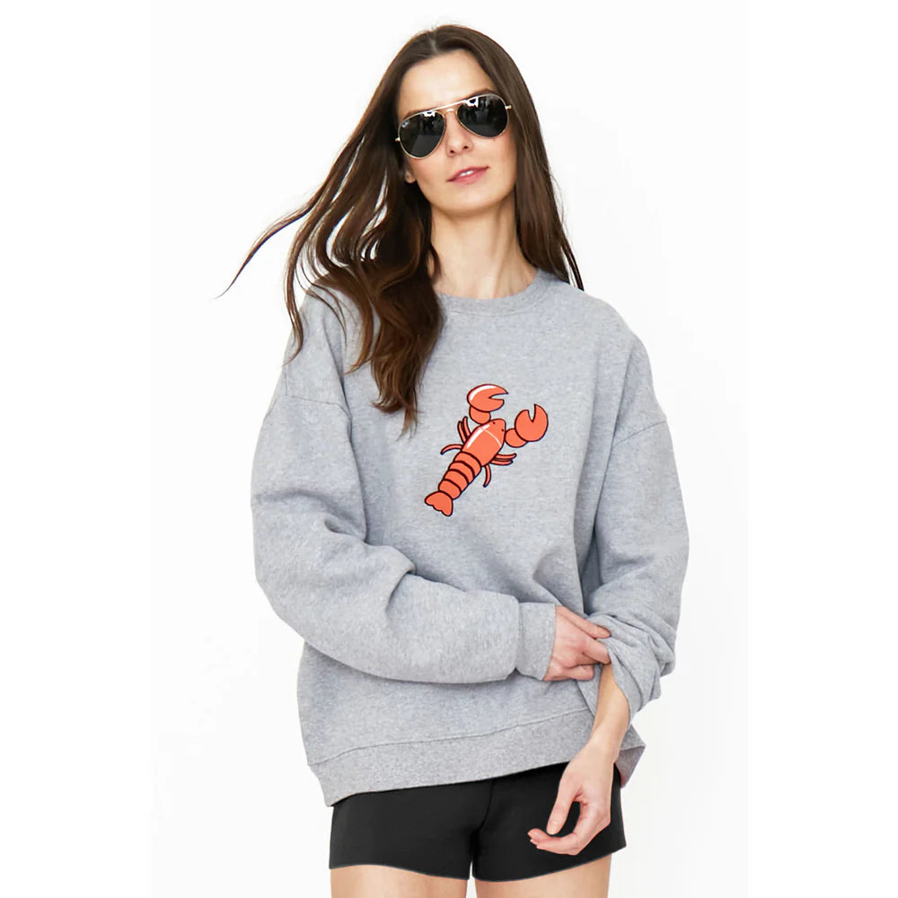 KULE OVERSIZED LOBSTER SWEATSHIRT - H GREY