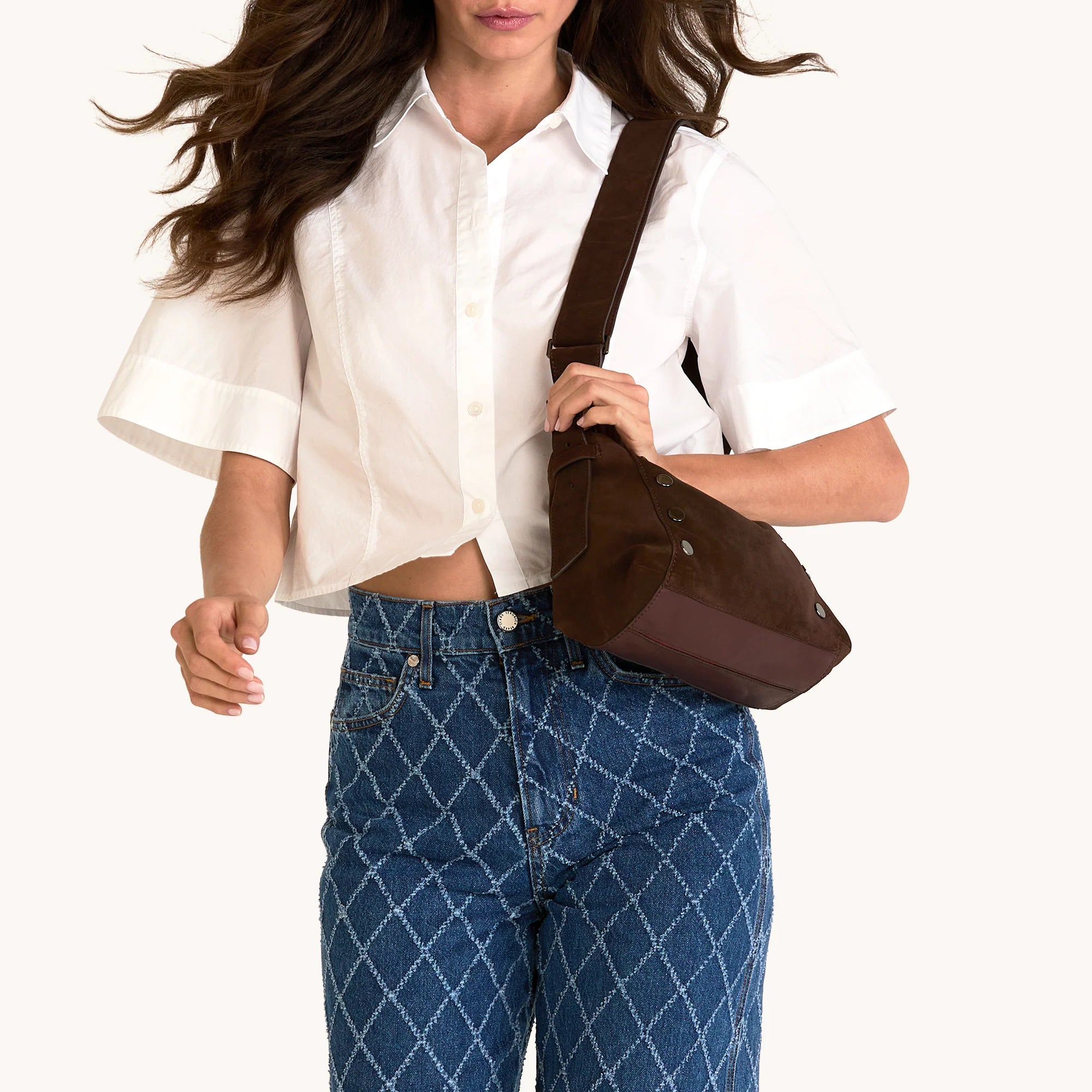 BRYANT MED - BELTED SUEDE/GM