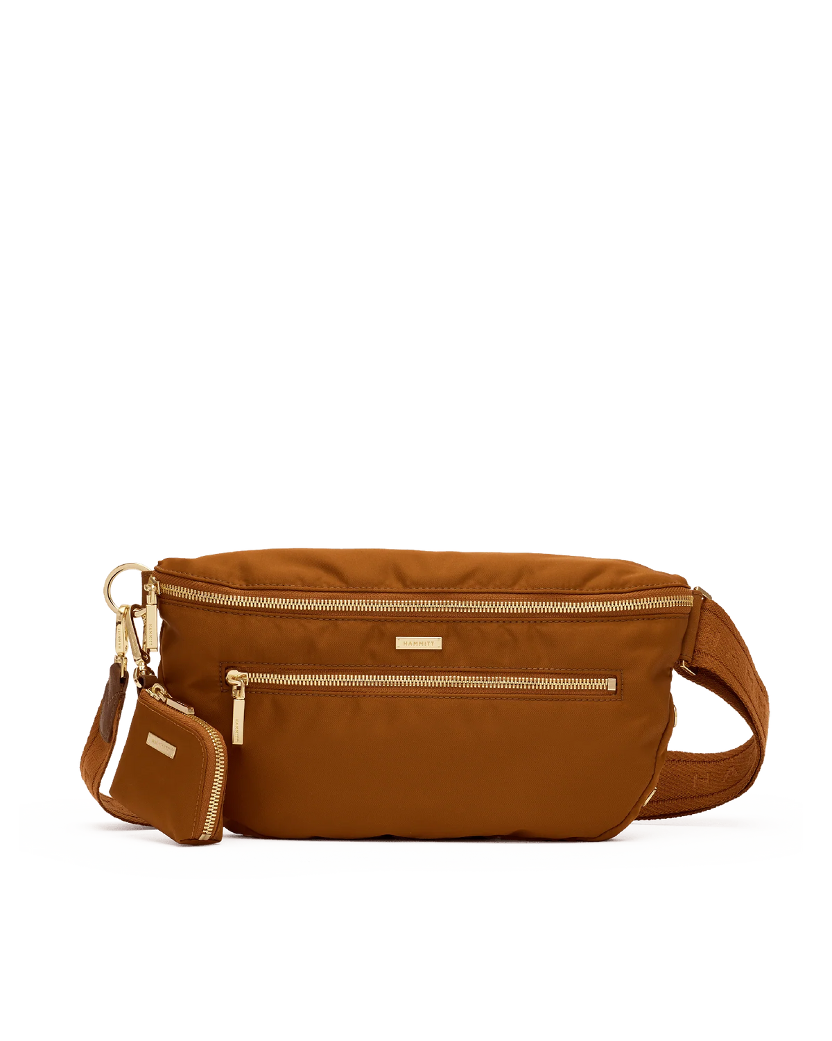 CHARLES CROSSBODY LRG - AMBER NYLON/GOLD