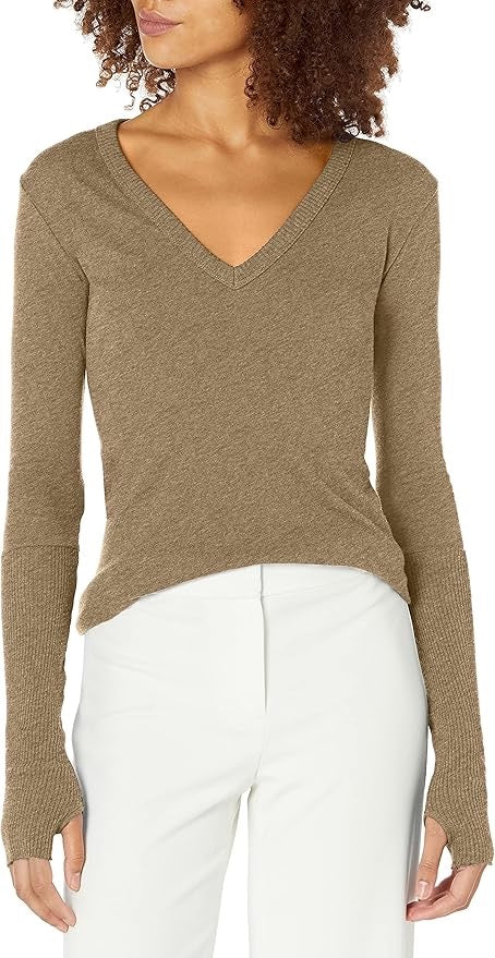 CASHMERE LONG SLEEVE V