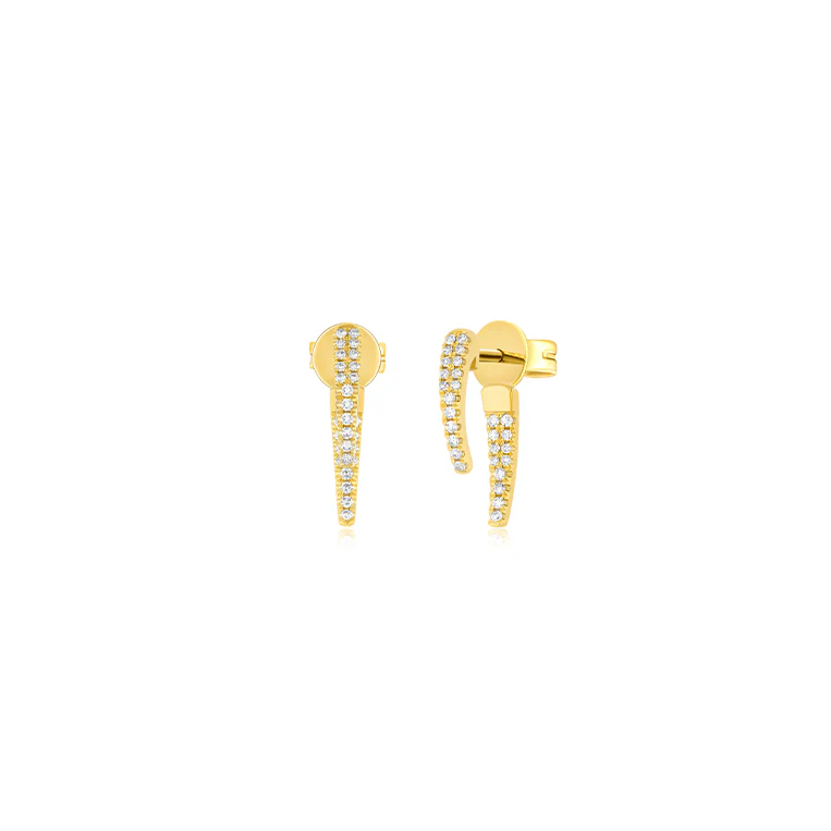 MINI DIAMOND HOOK EARRINGS EF-61147 GOLD