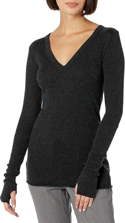 CASHMERE LONG SLEEVE V