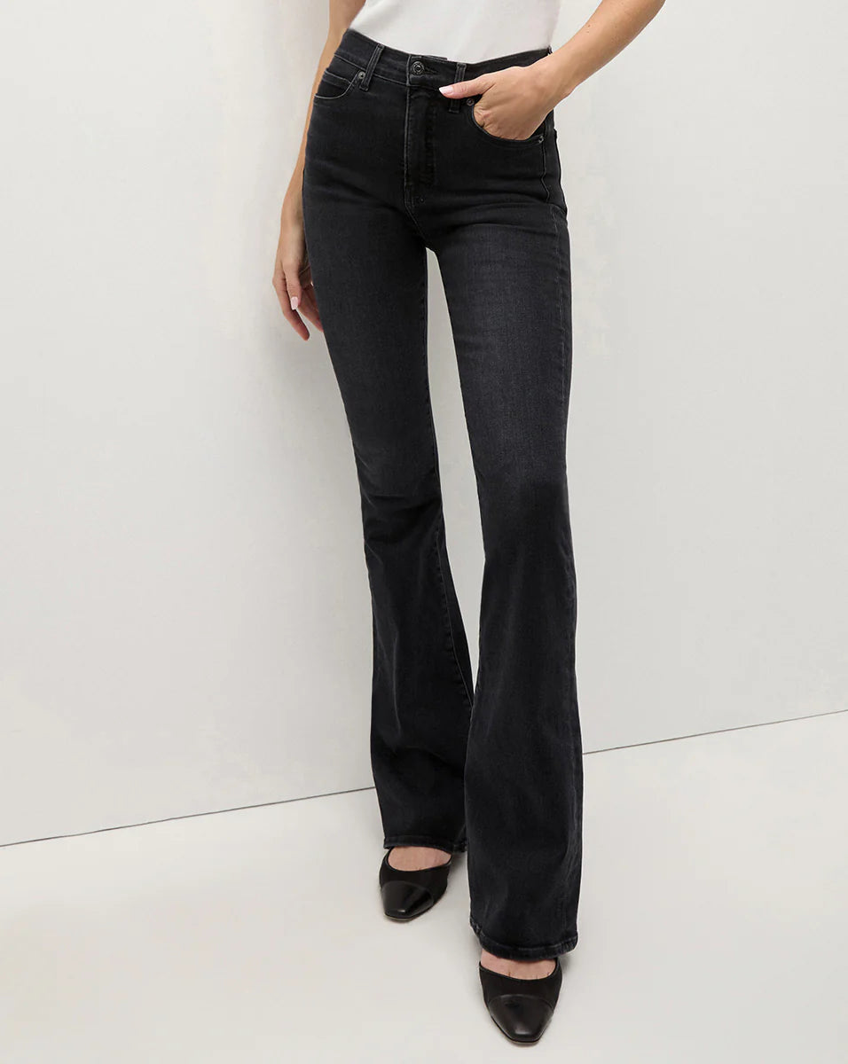 VERONICA BEARD BEVERLY SKINNY FLARE WASHED ONYX