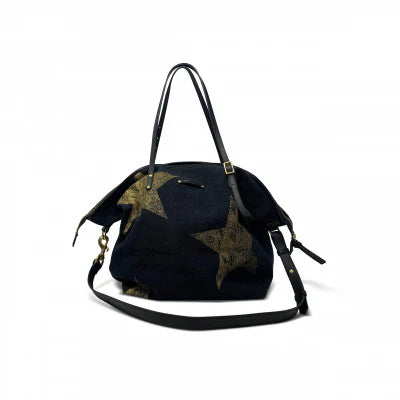 kempton & co GIGANTI GOLD STAR CANVAS CROSSBODY