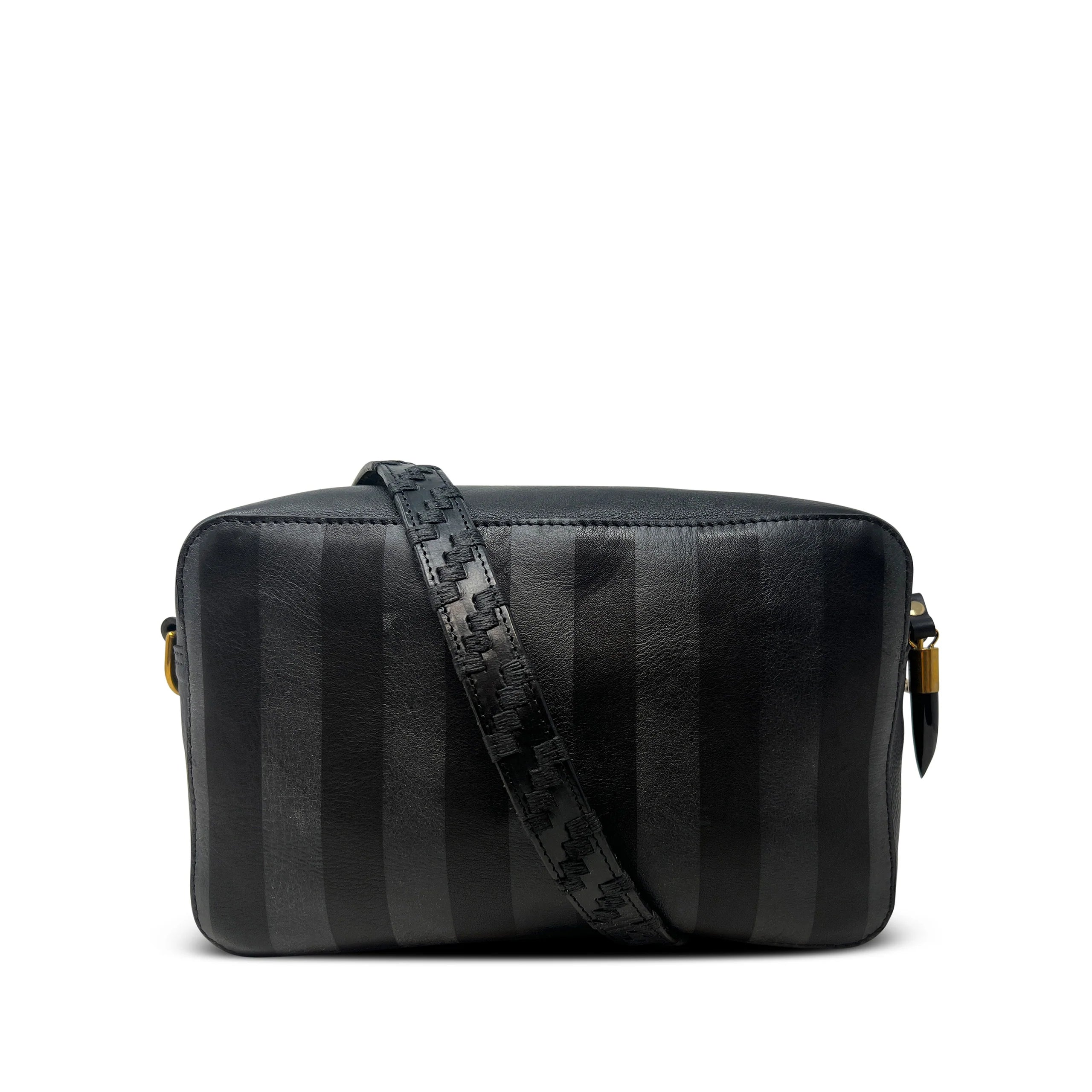 KEMPTON Amberleigh Crossbody Bag - Black Heat Striped