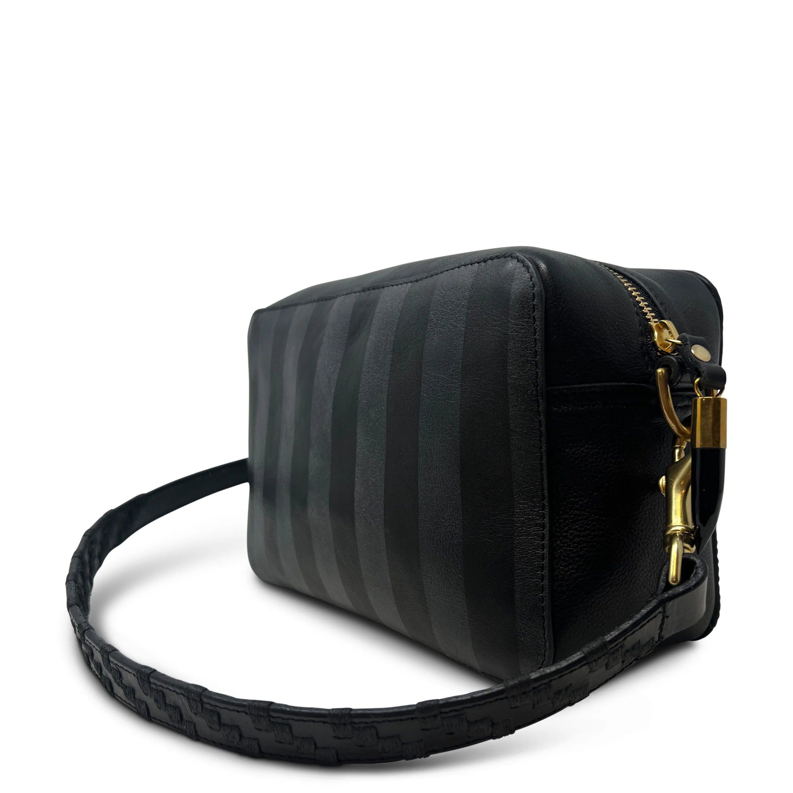 KEMPTON Amberleigh Crossbody Bag - Black Heat Striped