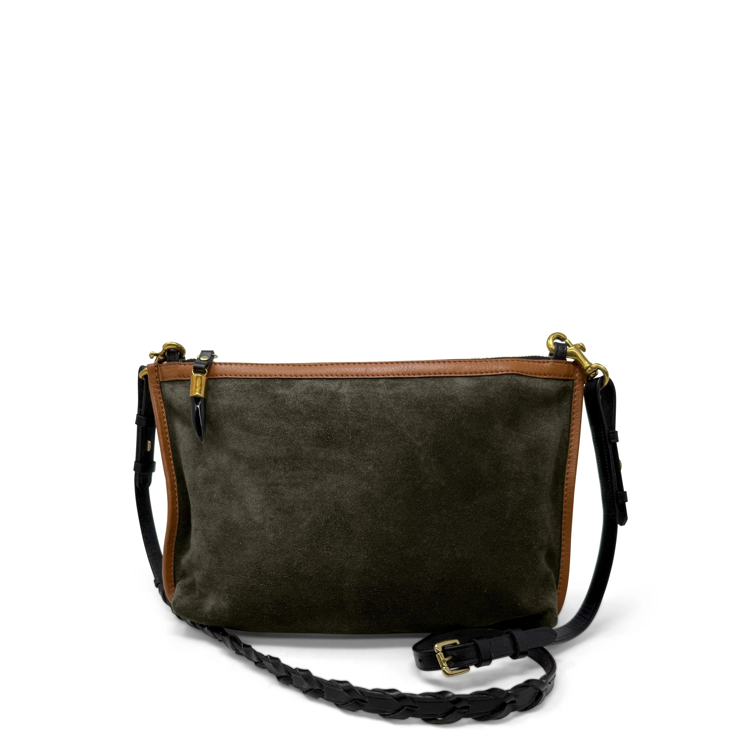 MABEL CLUTCH - OLIVE SUEDE