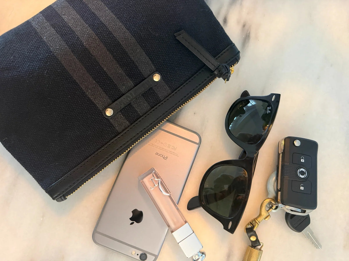 CANVAS POUCH - WASHED BLACK