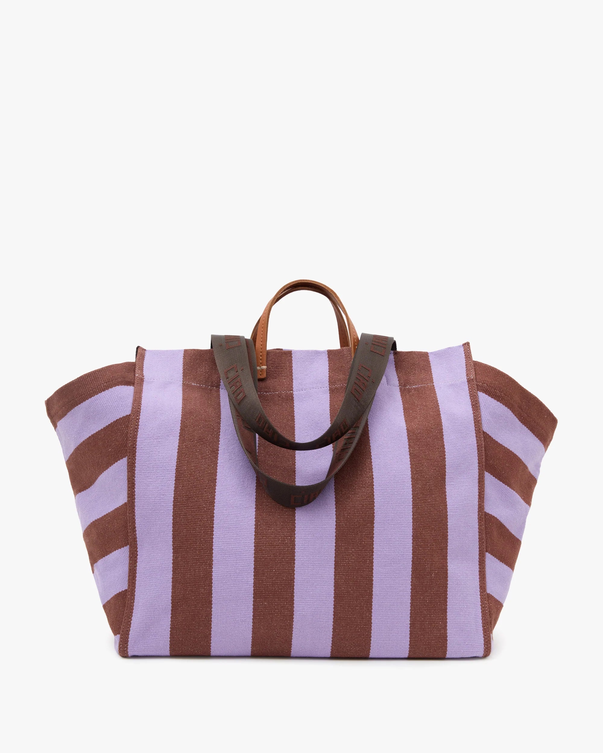 LA CÔTE TOTE - JACARDA HAZELNUT STRIPE