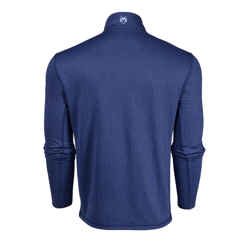 greyson Herringbone Tate Quarter-Zip navy