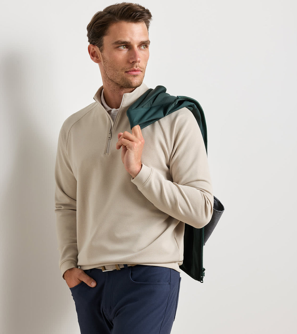 CRADLE PIQUE 1/4 ZIP