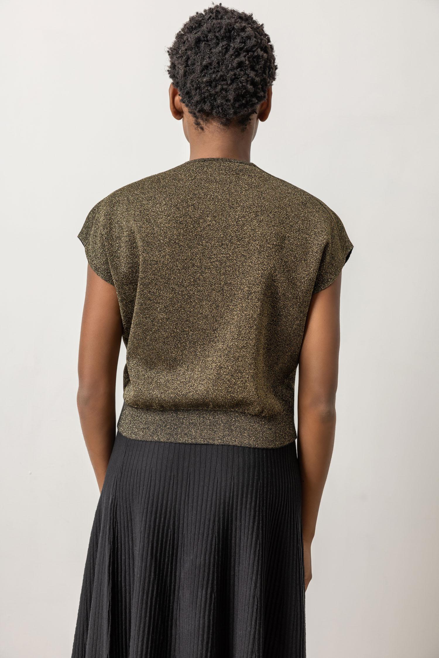 lilla p METALLIC VNECK sweater