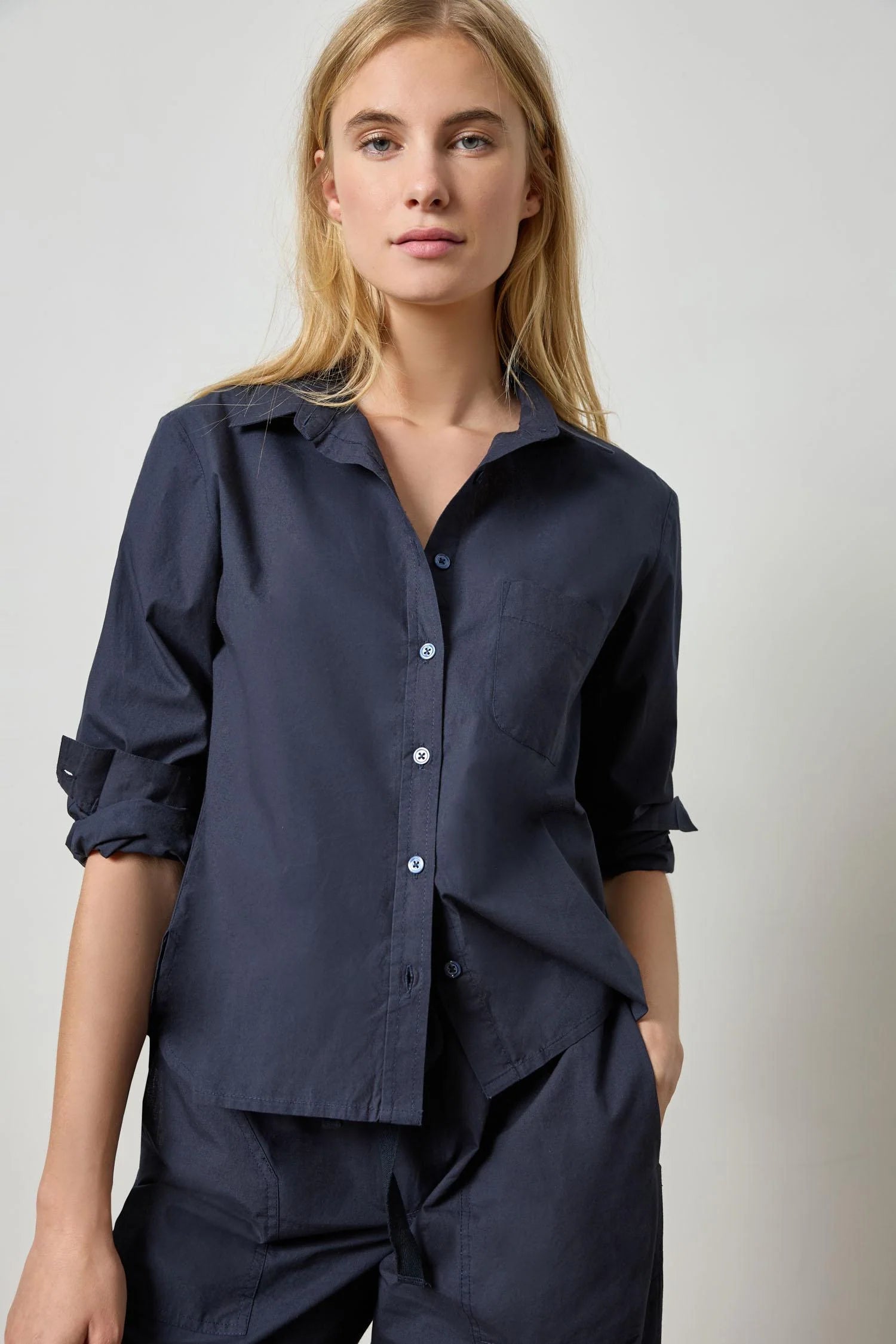 lilla p POPLIN BUTTON DOWN