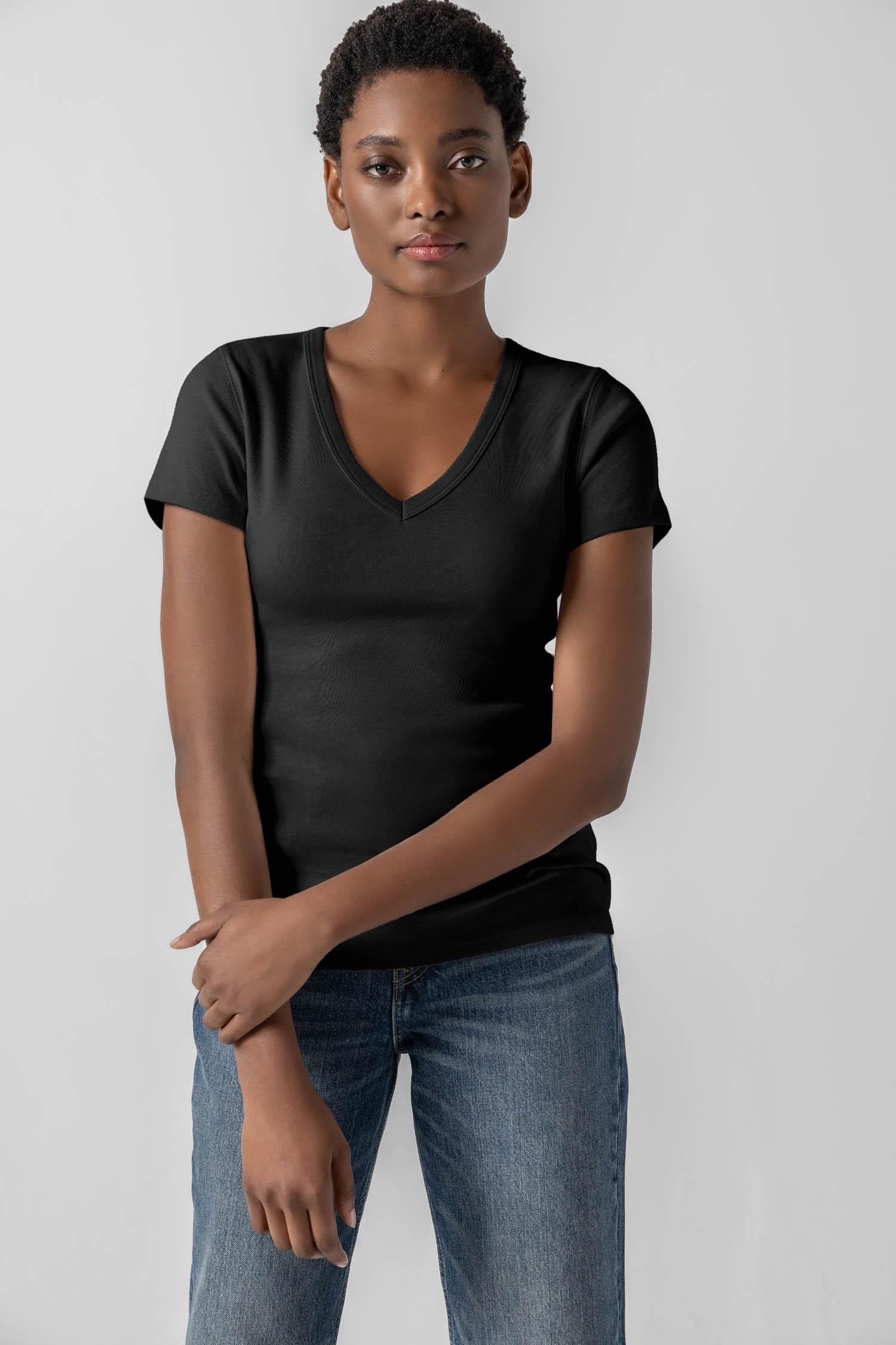 SHORT SLEEVE V-NECK