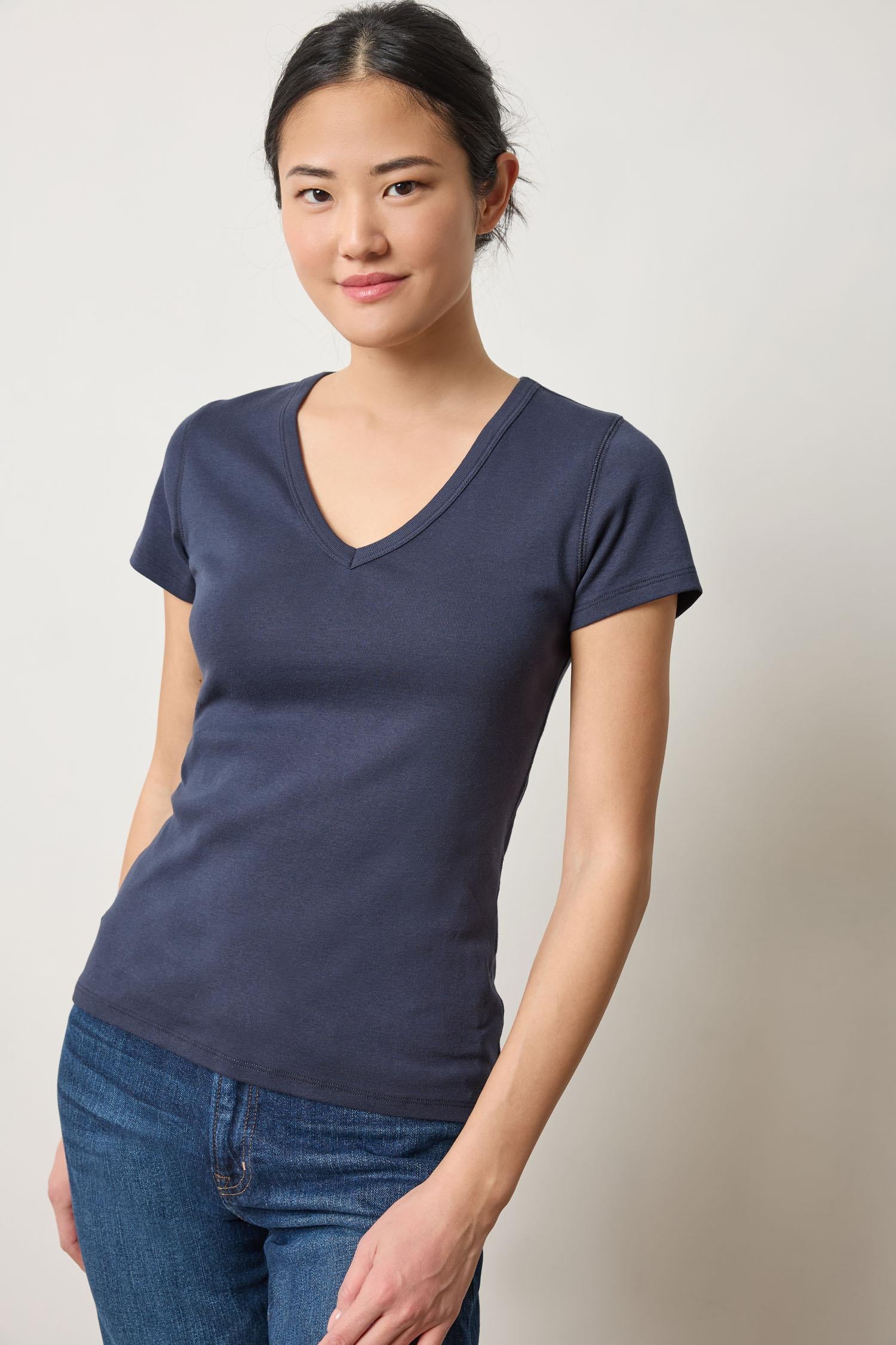 SHORT SLEEVE V-NECK