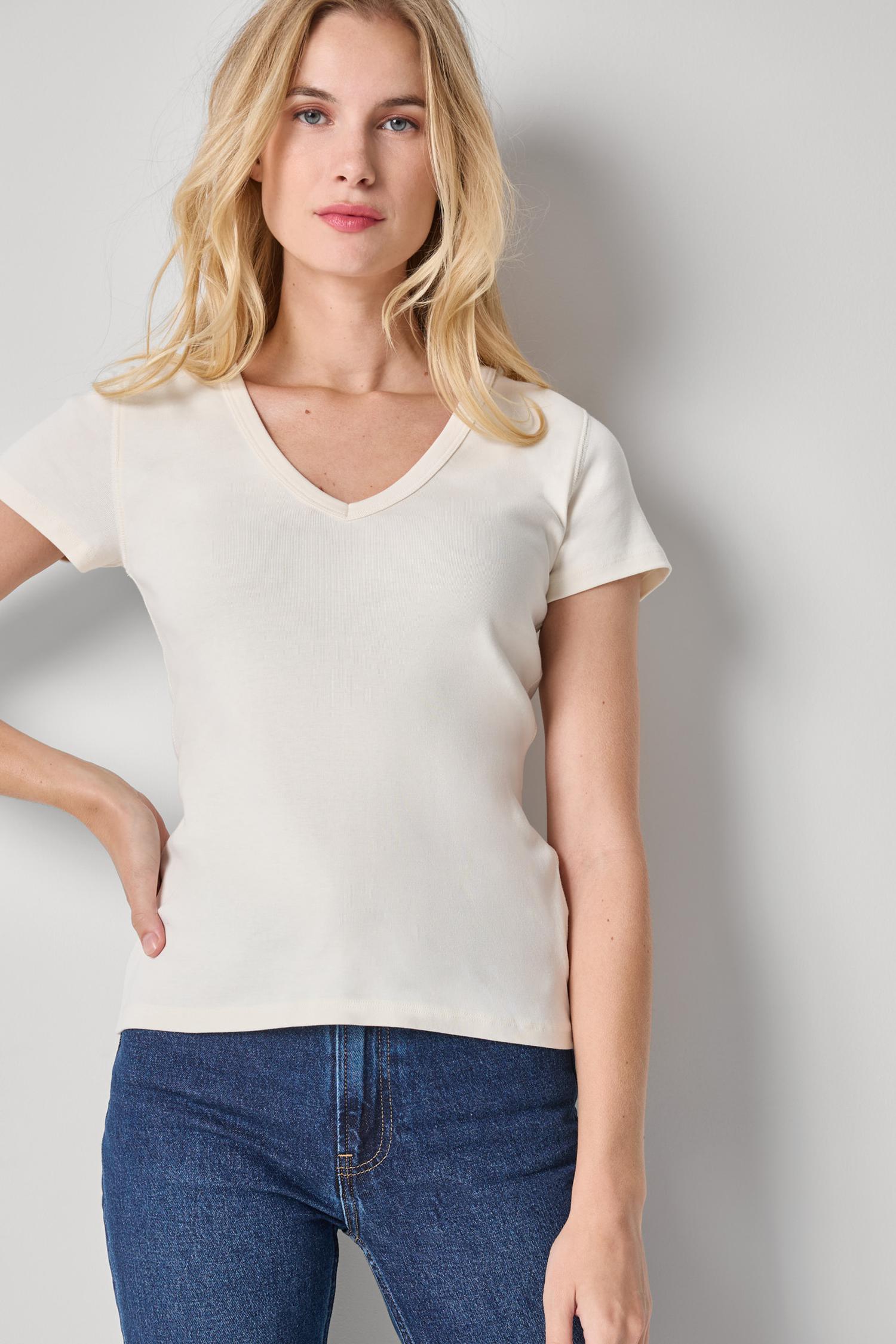 SHORT SLEEVE V-NECK