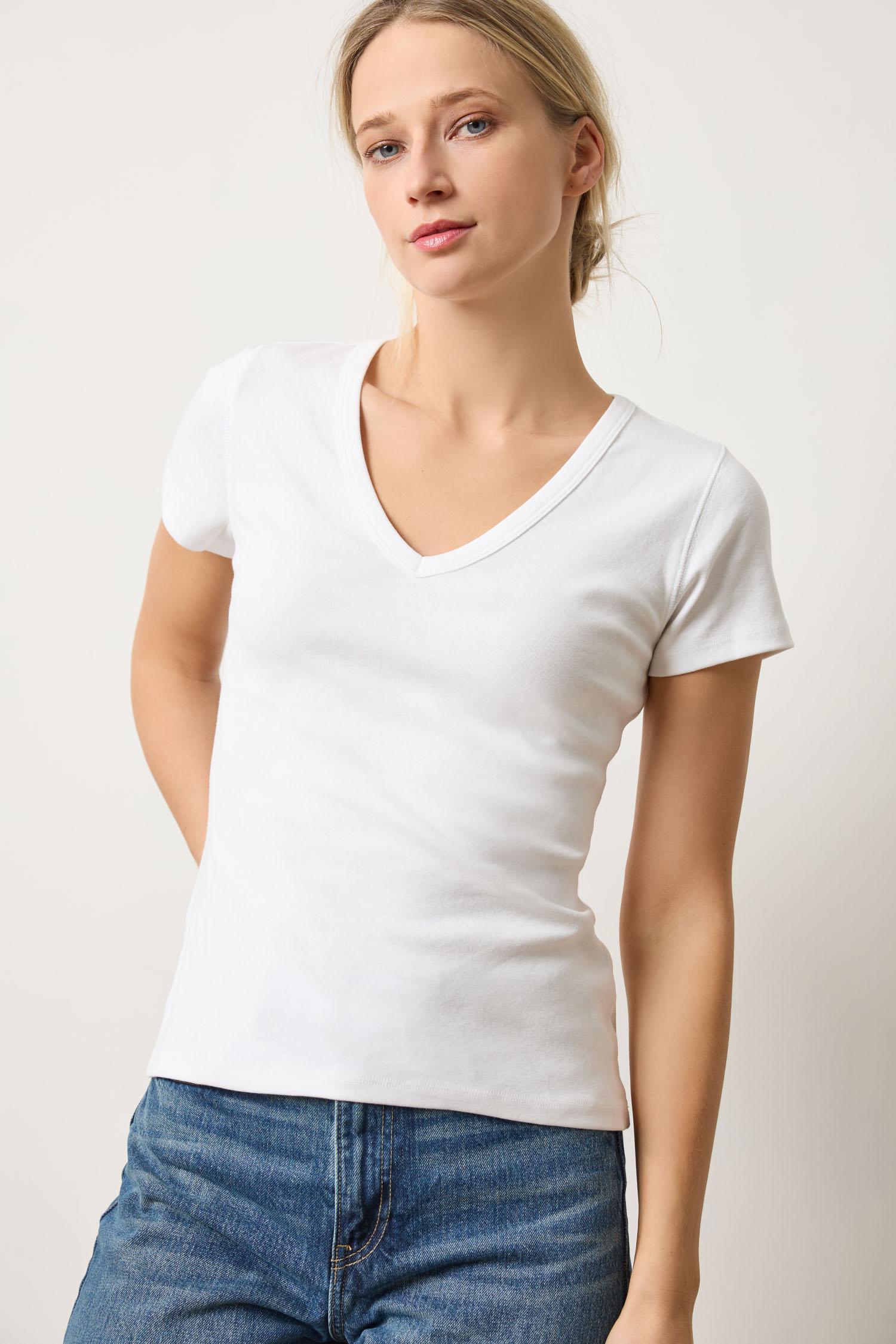 SHORT SLEEVE V-NECK