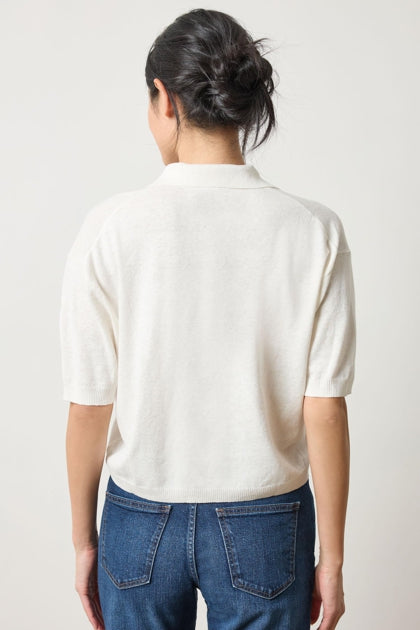 LILLA P DROP SHOULDER POLO NECK SWEATER