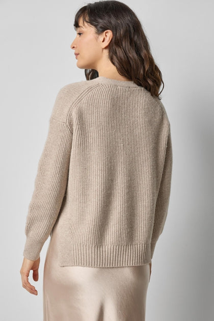 RELAXED SIDE VENT CARDIGAN