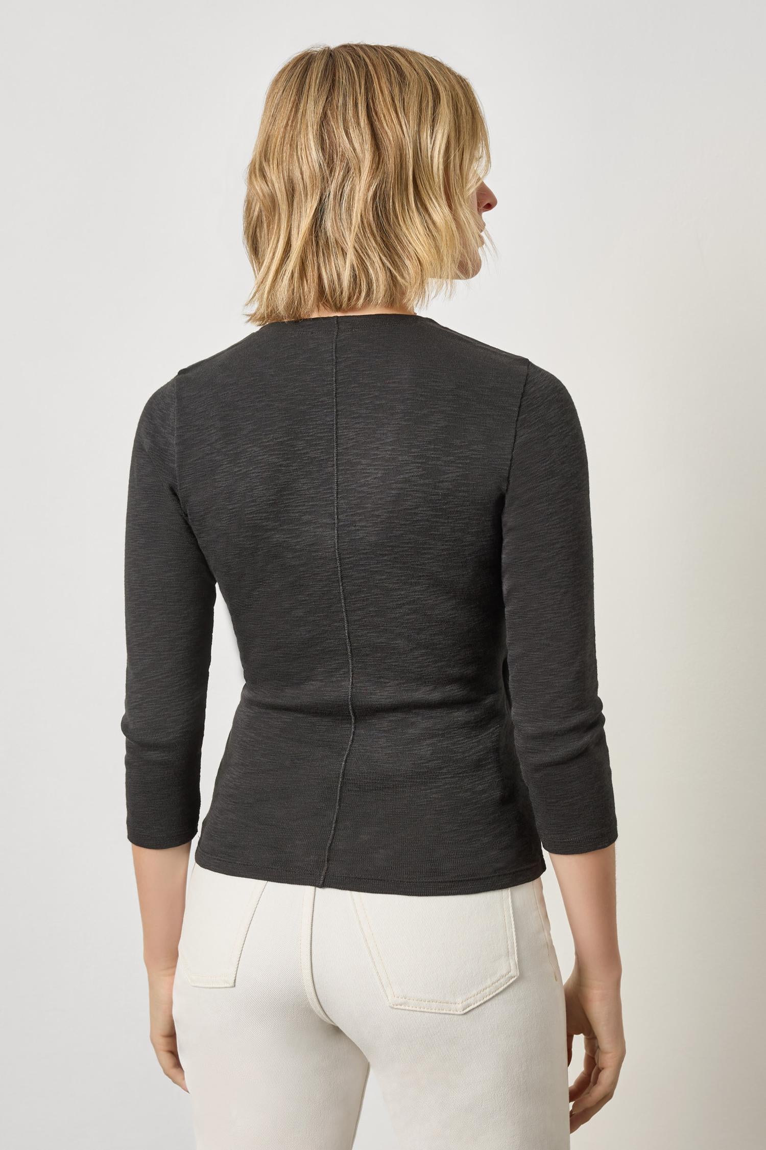 RIB SLUB 3/4 SLEEVE