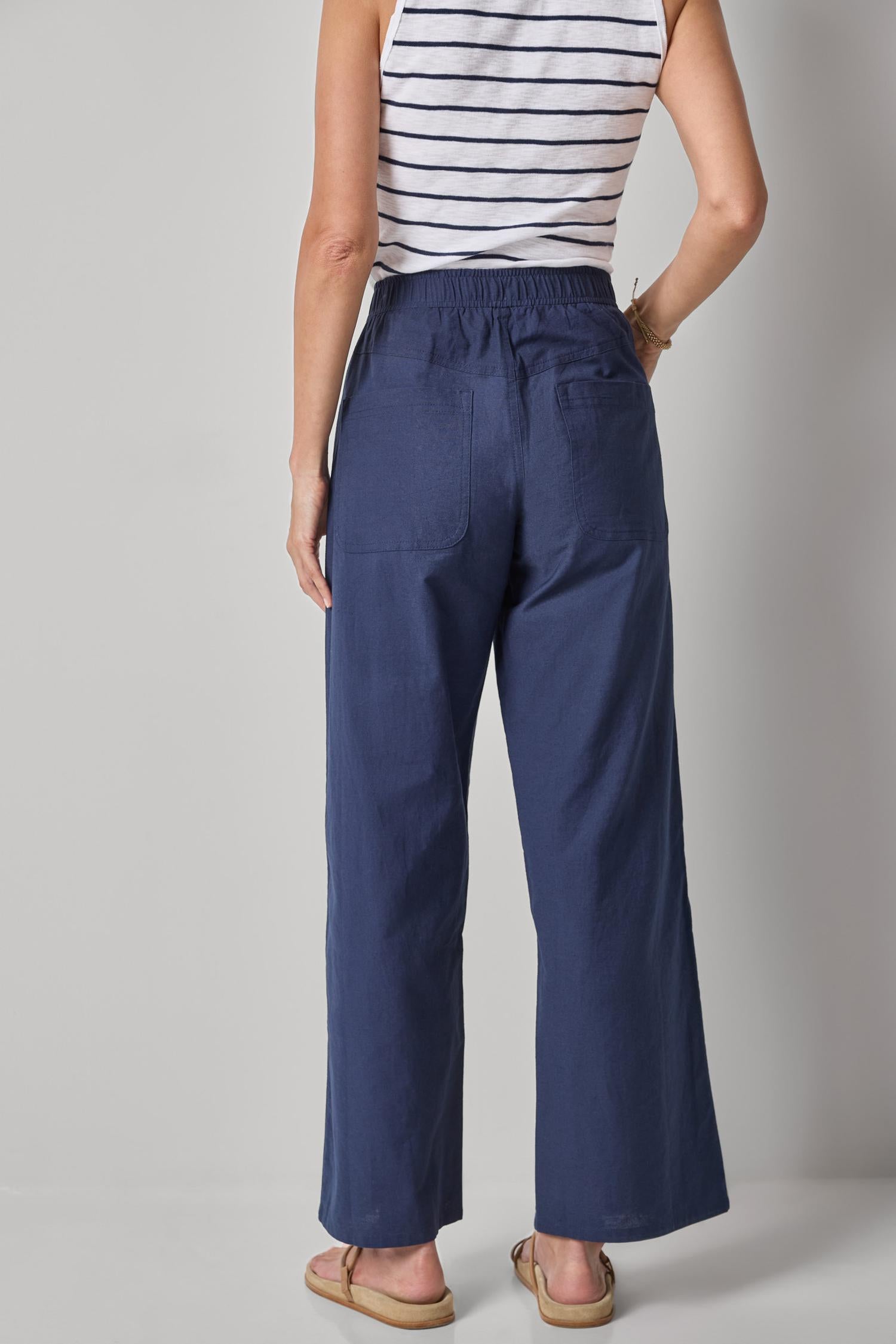 LINEN STRAIGHT LEG PANT