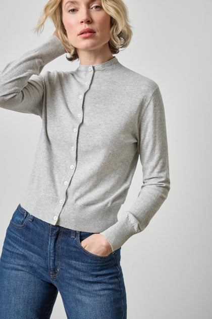 FUNNEL NECK CARDIGAN