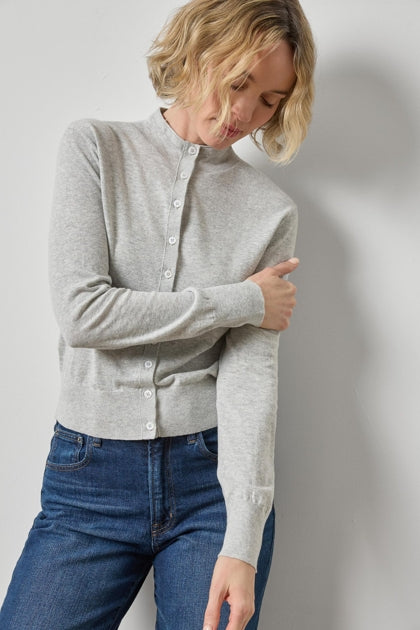 FUNNEL NECK CARDIGAN