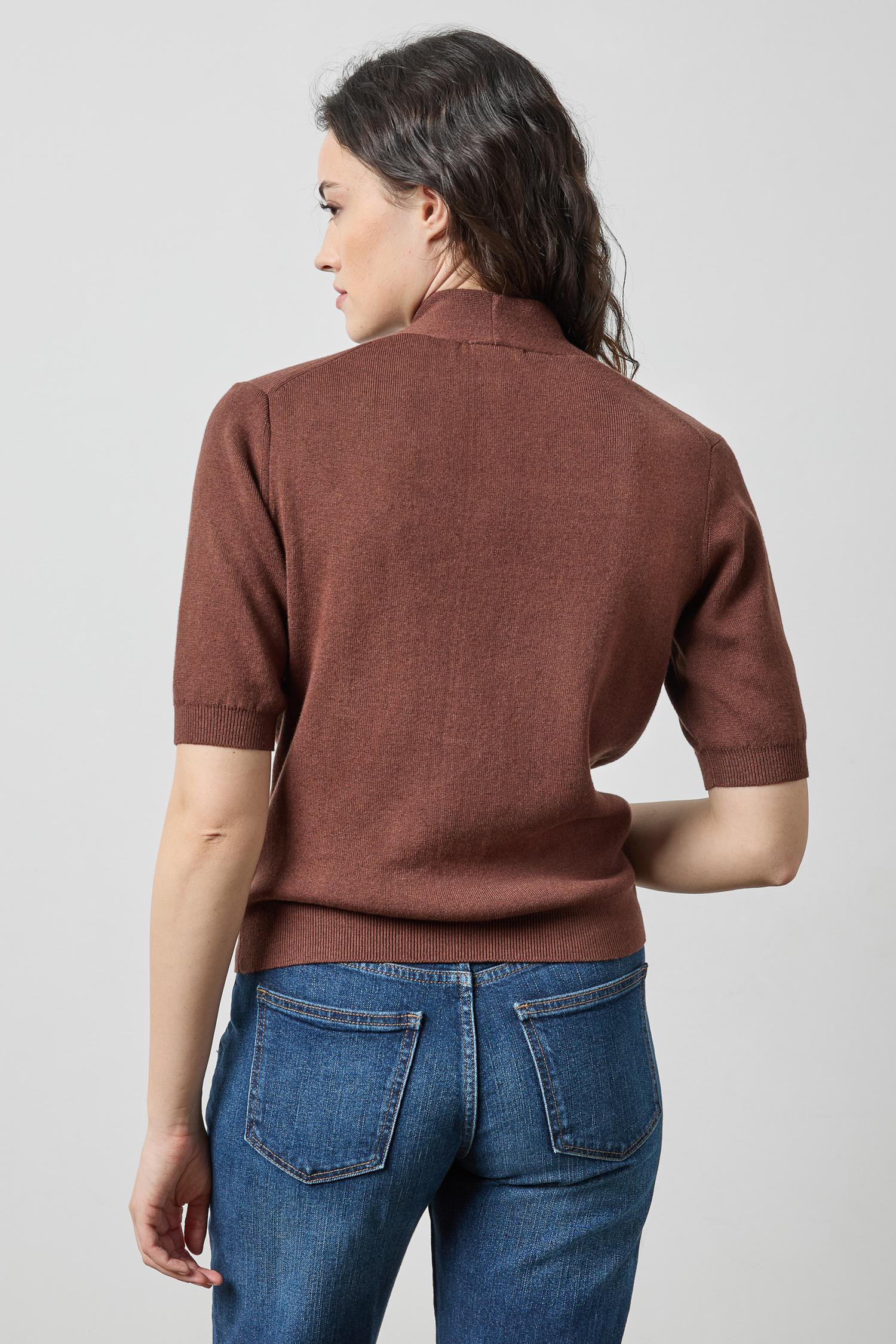 VNECK ELBOW SLEEVE SWEATER