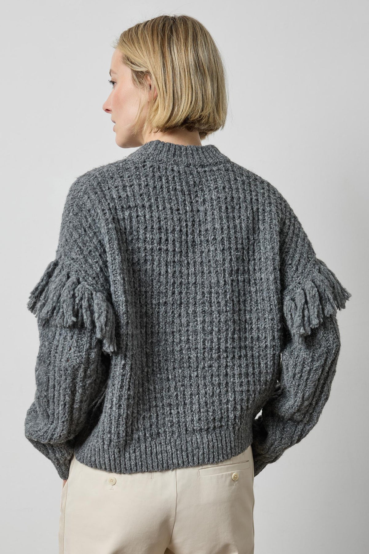 LOFTY FRINGE SWEATER