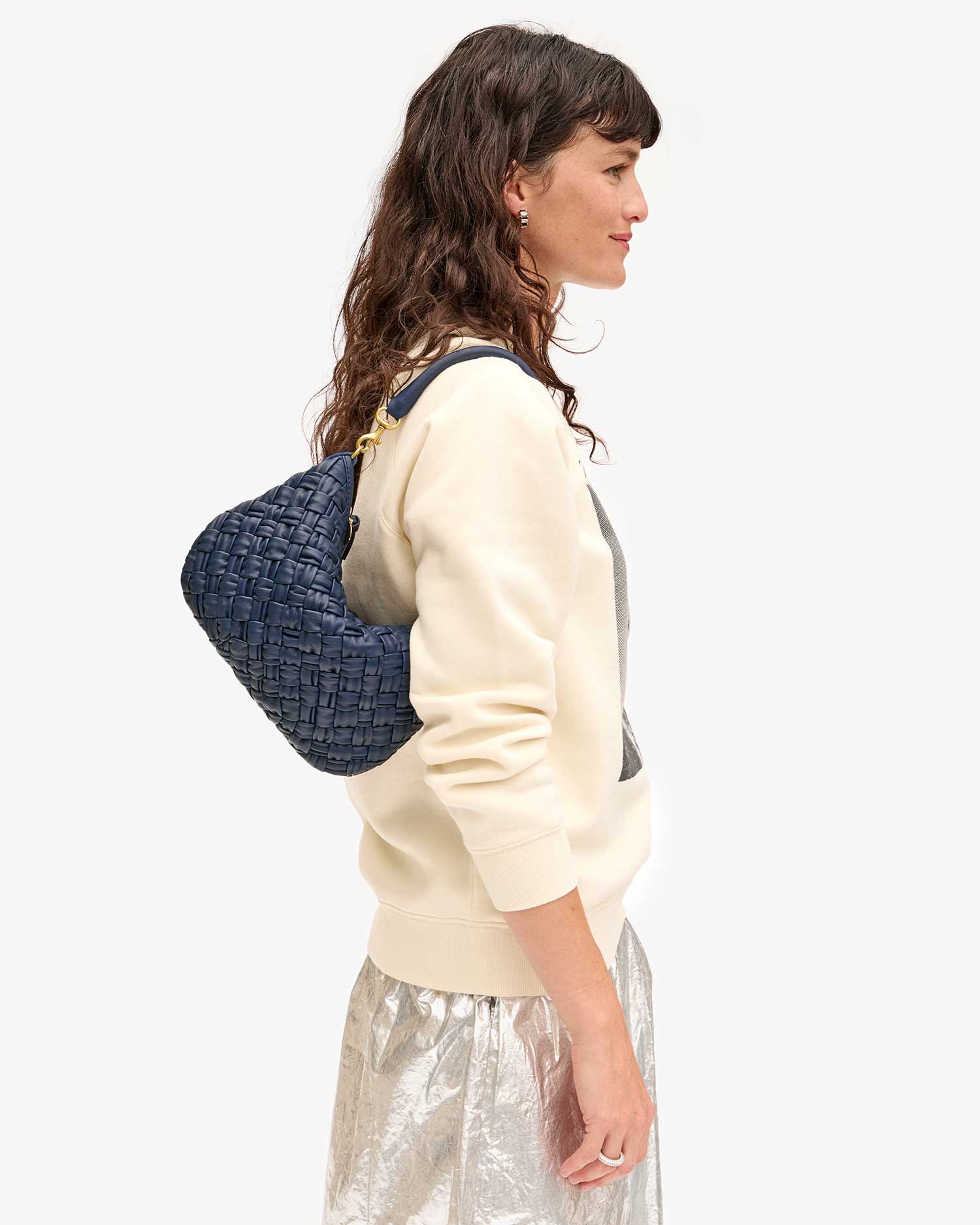 CLARE V PETIT MOYEN - PUFFY NAVY