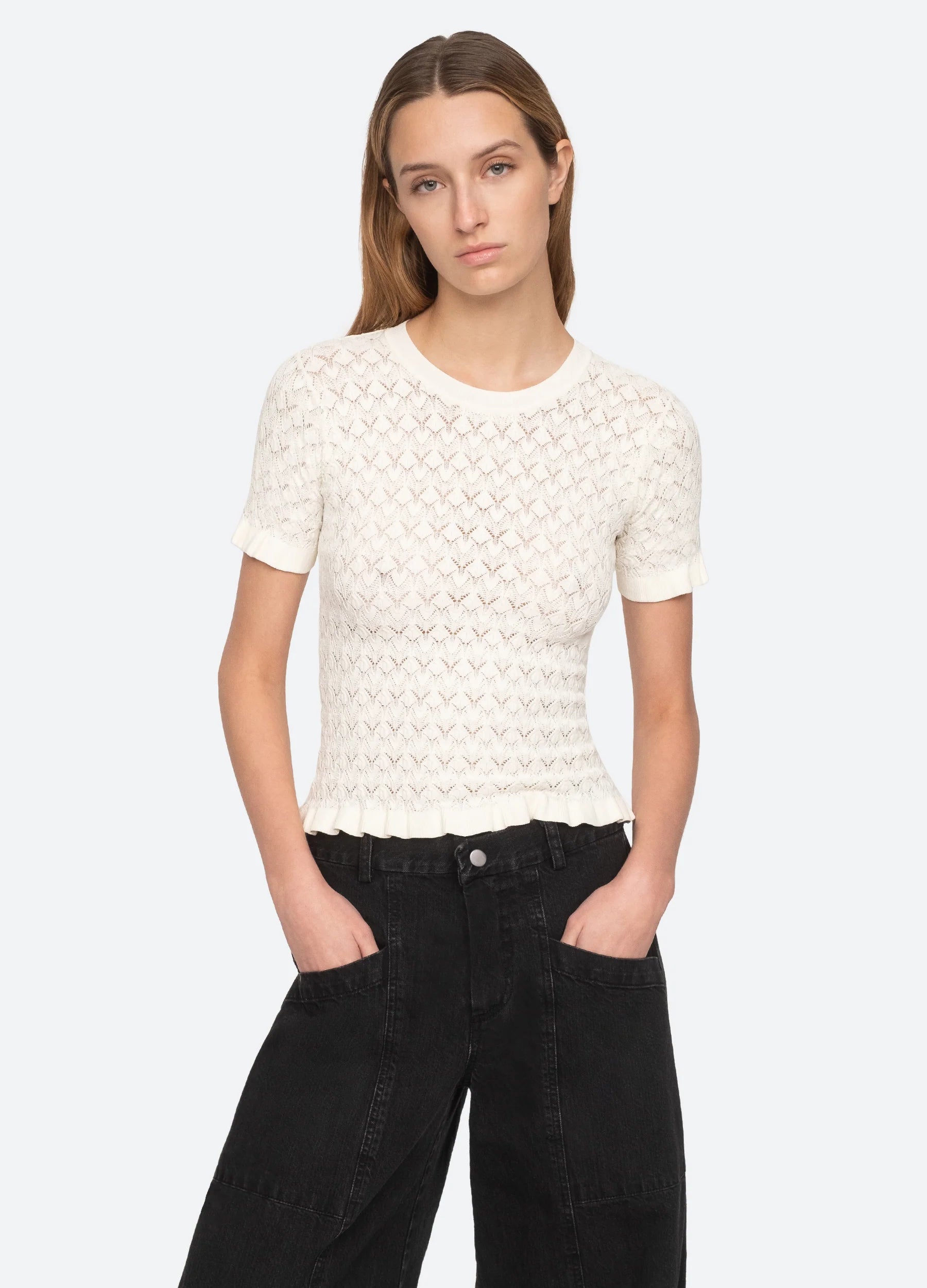 SEA NY RUE FINE GAUGE KNIT SWEATER