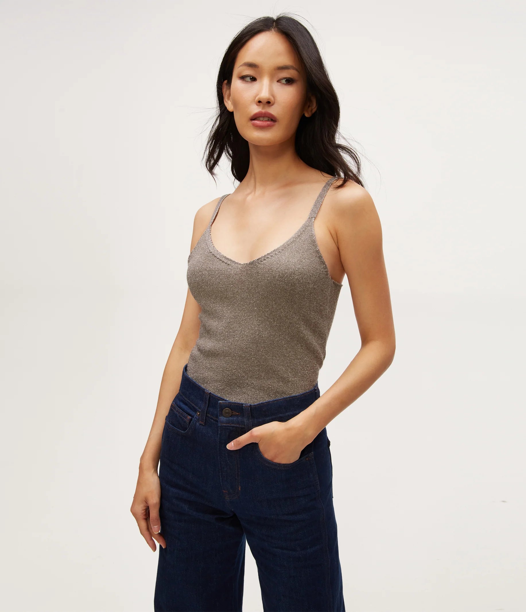 MICHAEL STARS Nomi Metallic Sweater Camisole