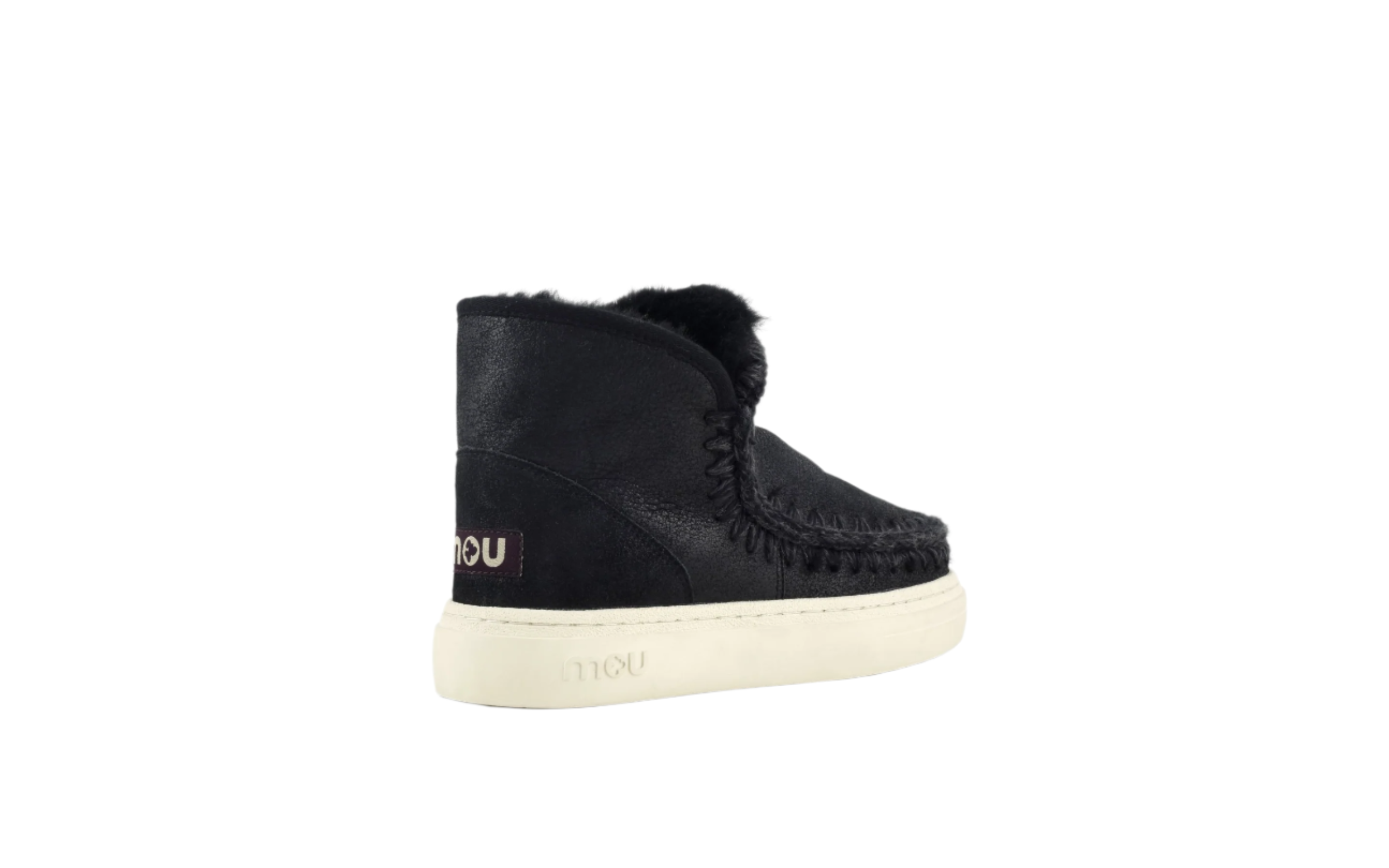 mou ESKIMO SNEAKER bold cracked black