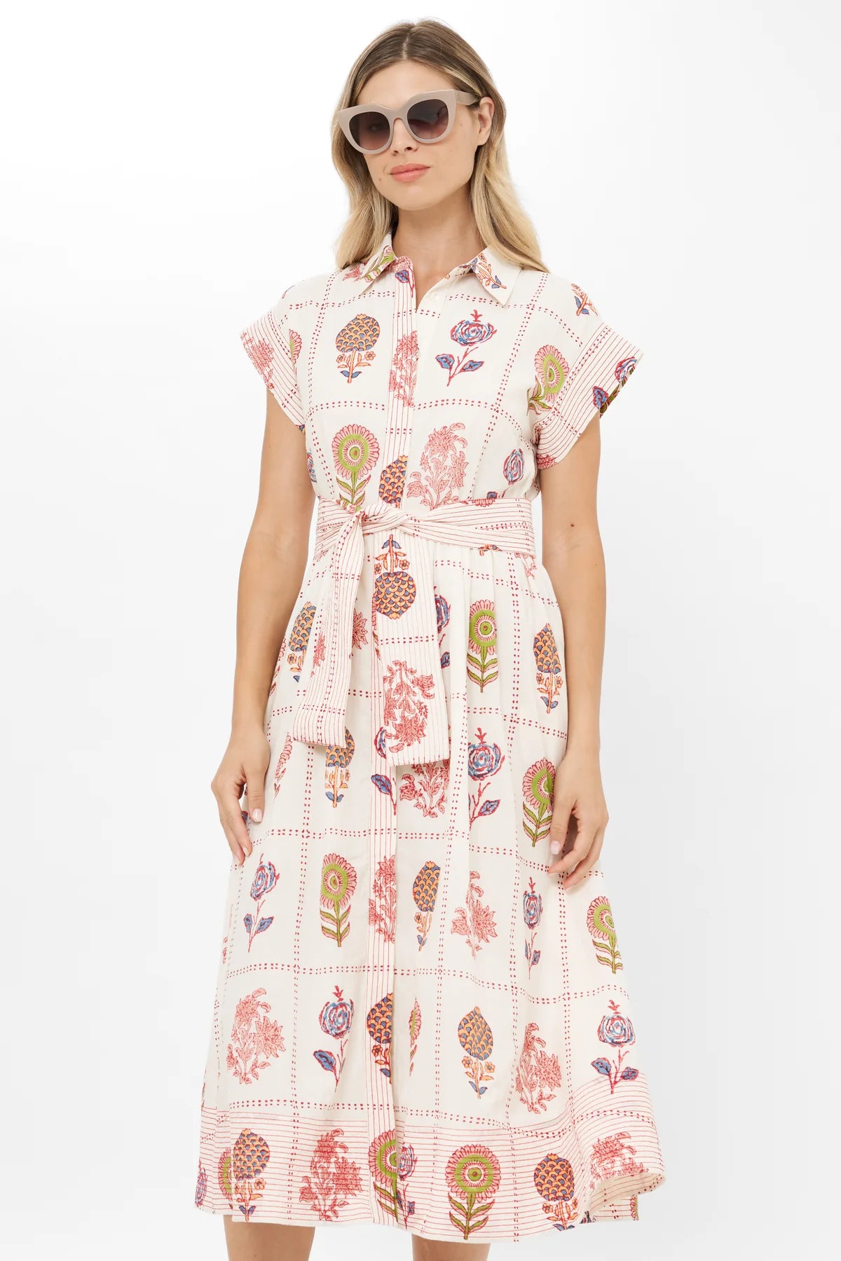 BELTED SHIRT DRESS
